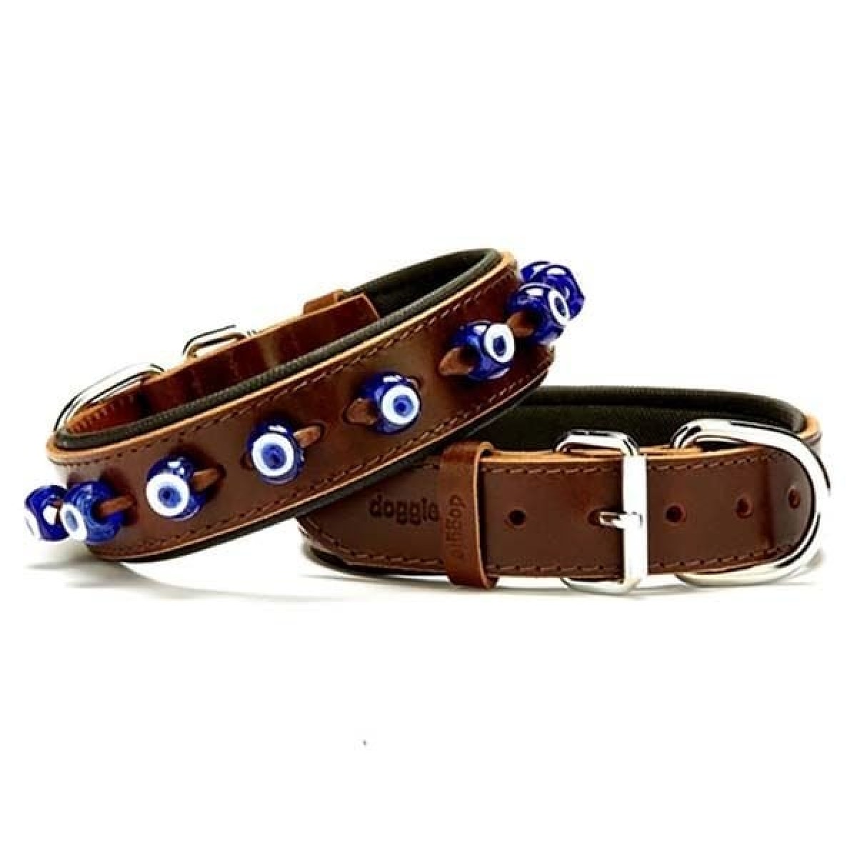 Doggie Comfort Deri Nazar Boncuklu Köpek Boyun Tasması Large Kahverengi 3.5x52-60 Cm Doggie Comfort Deri Nazar Boncuklu Köpek Boyun Tasması Large Kahverengi 3.5x52-60 Cm