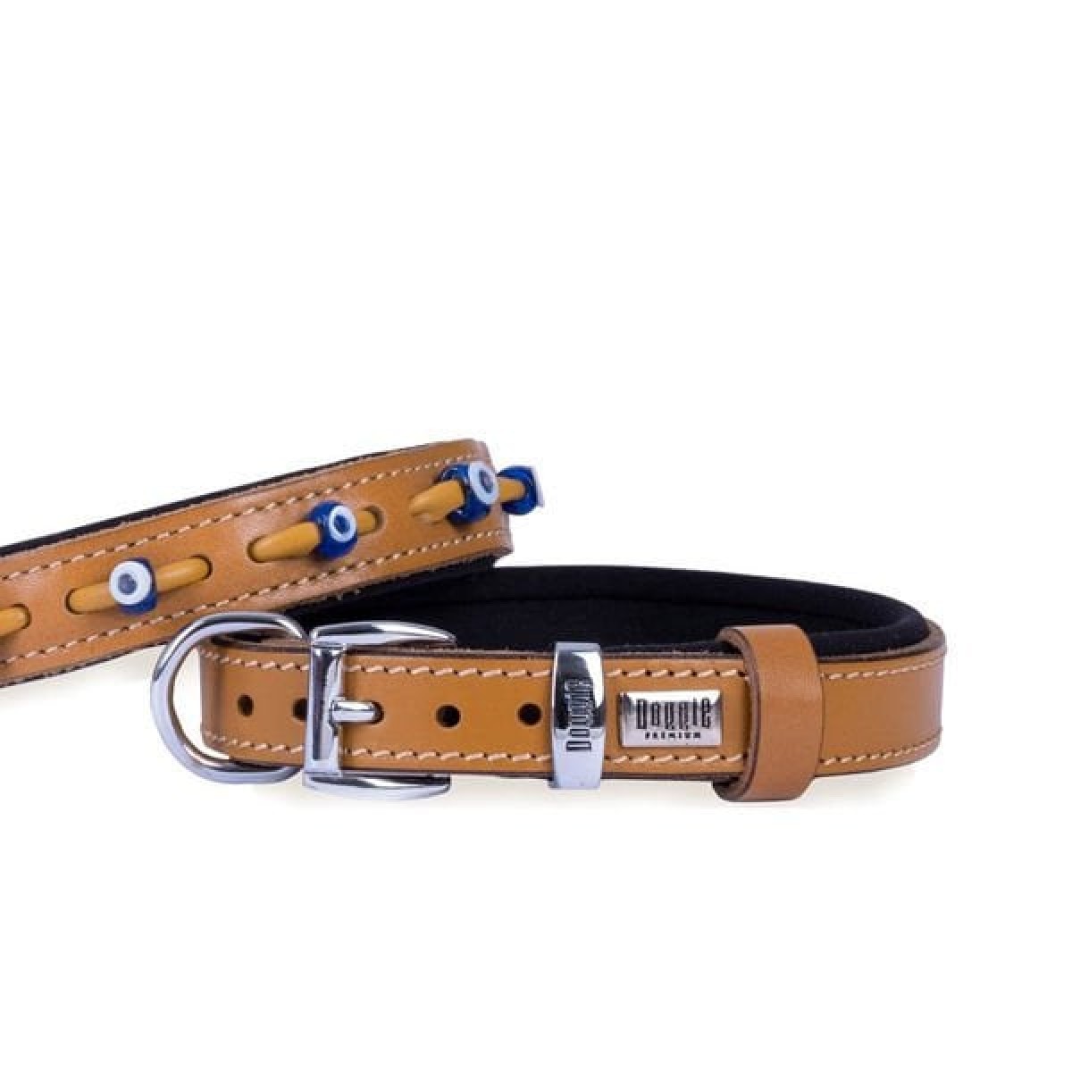 Doggie Comfort Deri Nazar Boncuklu Köpek Boyun Tasması Medium Camel 2x35-40 Cm Doggie Comfort Deri Nazar Boncuklu Köpek Boyun Tasması Medium Camel 2x35-40 Cm