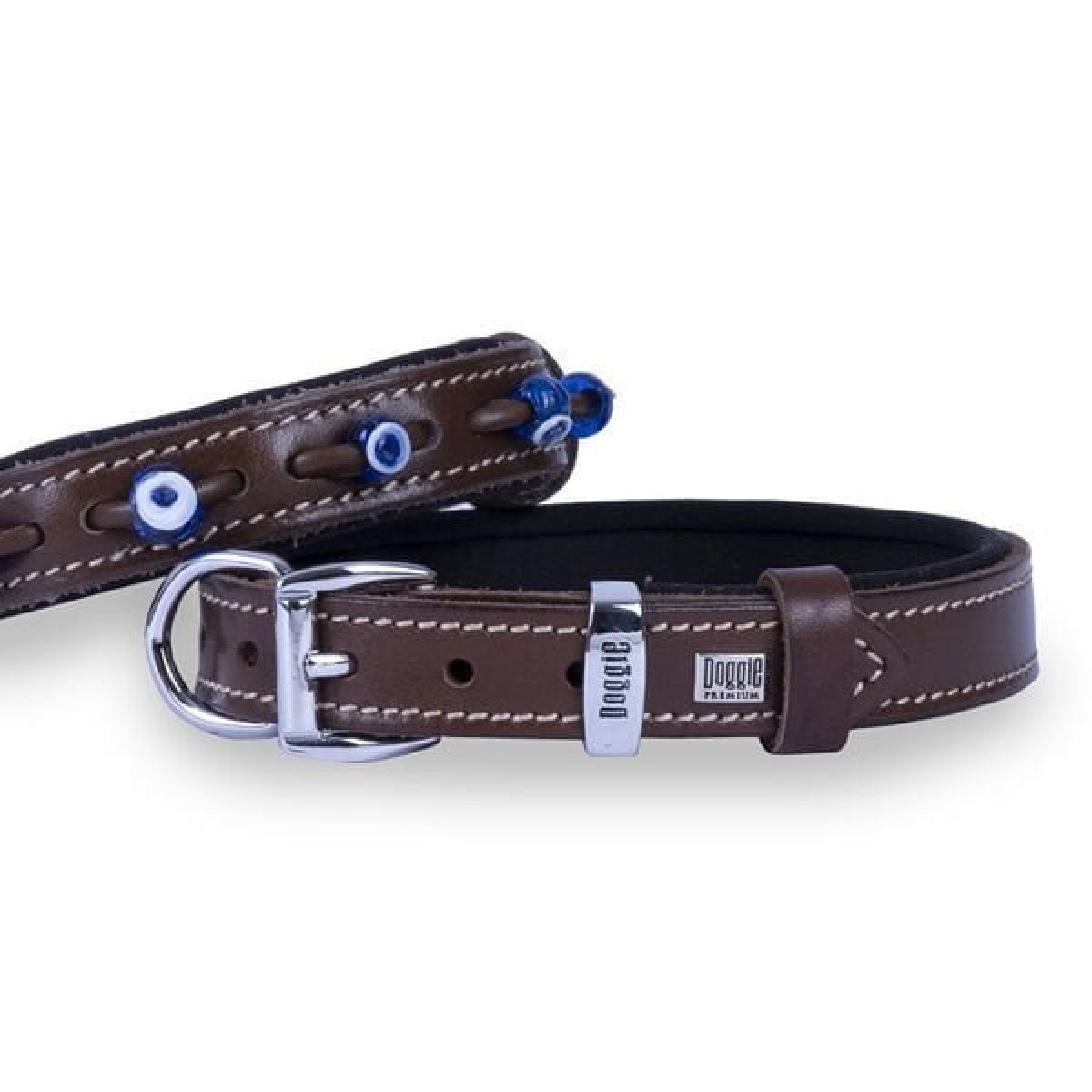 Doggie Comfort Deri Nazar Boncuklu Köpek Boyun Tasması Medium Kahverengi 2x35-40 Cm Doggie Comfort Deri Nazar Boncuklu Köpek Boyun Tasması Medium Kahverengi 2x35-40 Cm