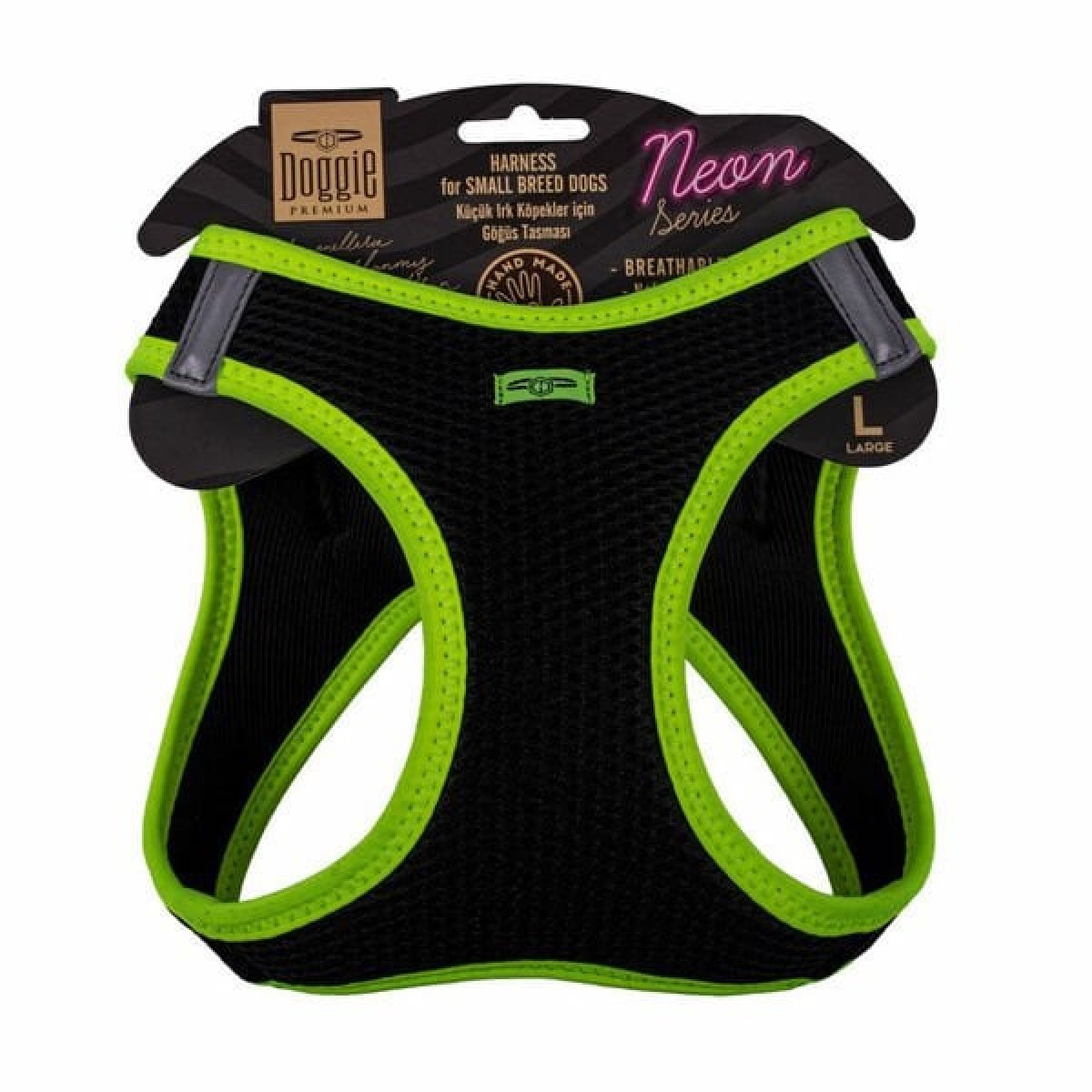 Doggie Havalı Dokuma Neon Küçük Irk Köpek Göğüs Tasması Large Sarı 42-48 Cm Doggie Havalı Dokuma Neon Küçük Irk Köpek Göğüs Tasması Large Sarı 42-48 Cm