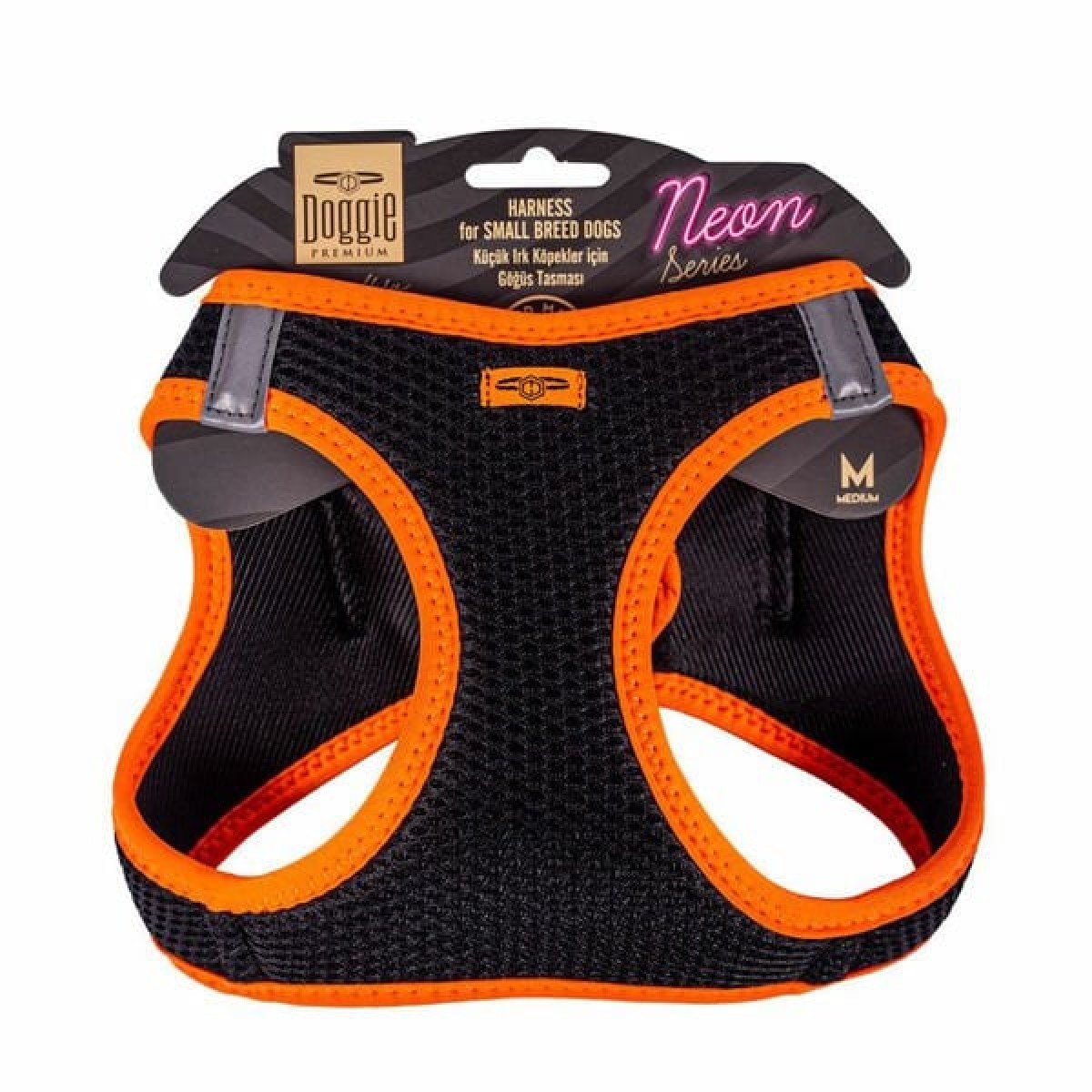Doggie Havalı Dokuma Neon Küçük Irk Köpek Göğüs Tasması Medium Turuncu 38-44 Cm Doggie Havalı Dokuma Neon Küçük Irk Köpek Göğüs Tasması Medium Turuncu 38-44 Cm