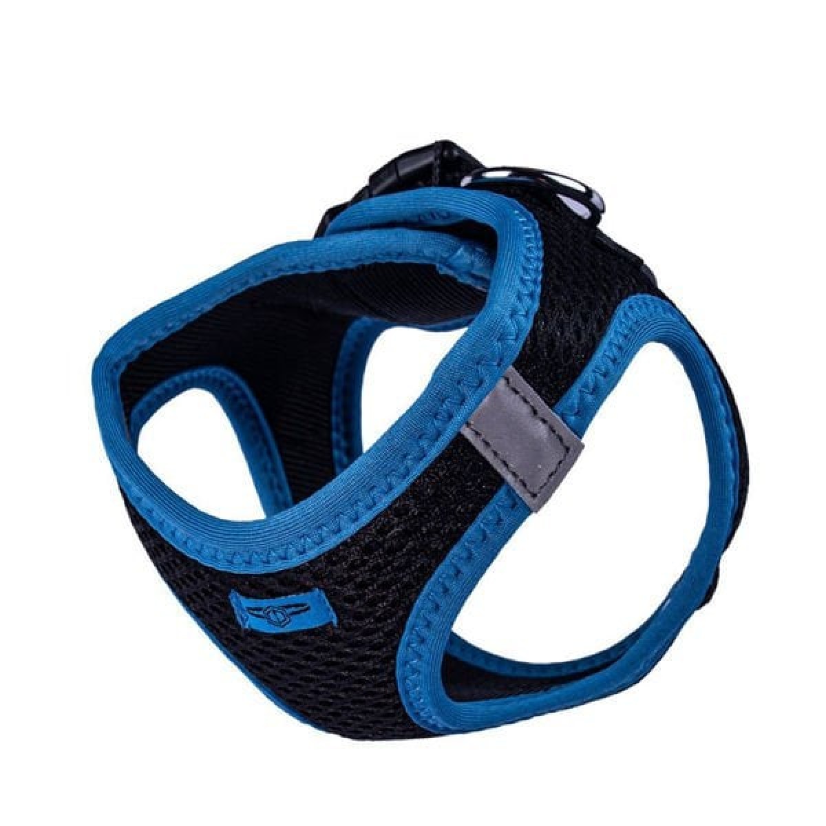 Doggie Havalı Dokuma Neon Küçük Irk Köpek Göğüs Tasması Small Mavi 32-38 Cm