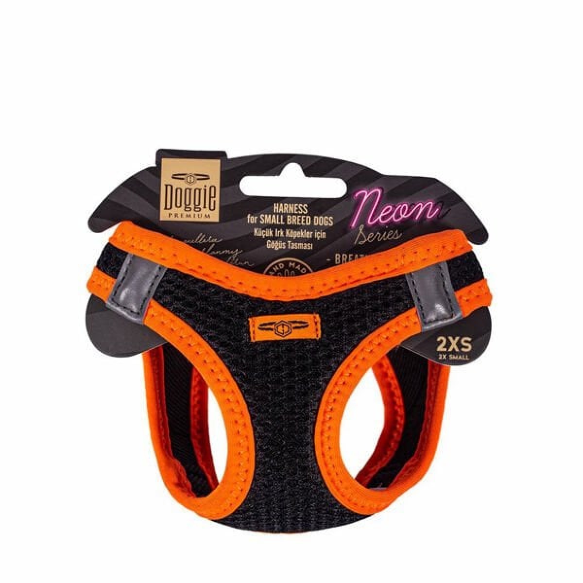 Doggie Havalı Dokuma Neon Küçük Irk Köpek Göğüs Tasması Xxsmall Turuncu 26-30 Cm Doggie Havalı Dokuma Neon Küçük Irk Köpek Göğüs Tasması Xxsmall Turuncu 26-30 Cm