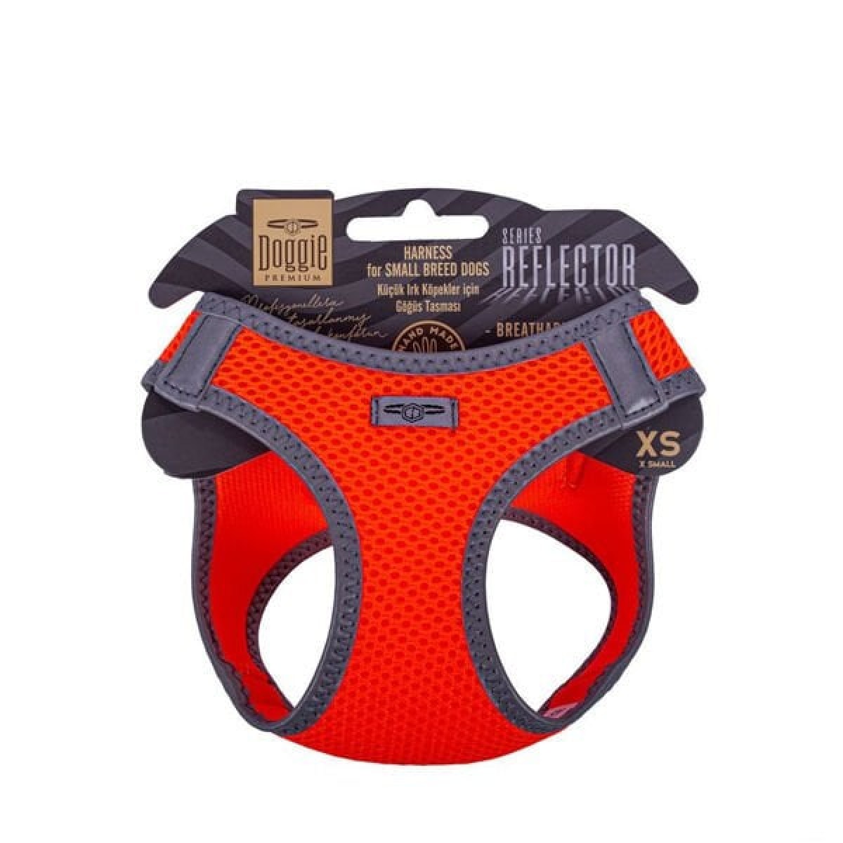 Doggie Havalı Dokuma Reflektör Küçük Irk Köpek Göğüs Tasması Xsmall Turuncu 30-34 Cm Doggie Havalı Dokuma Reflektör Küçük Irk Köpek Göğüs Tasması Xsmall Turuncu 30-34 Cm