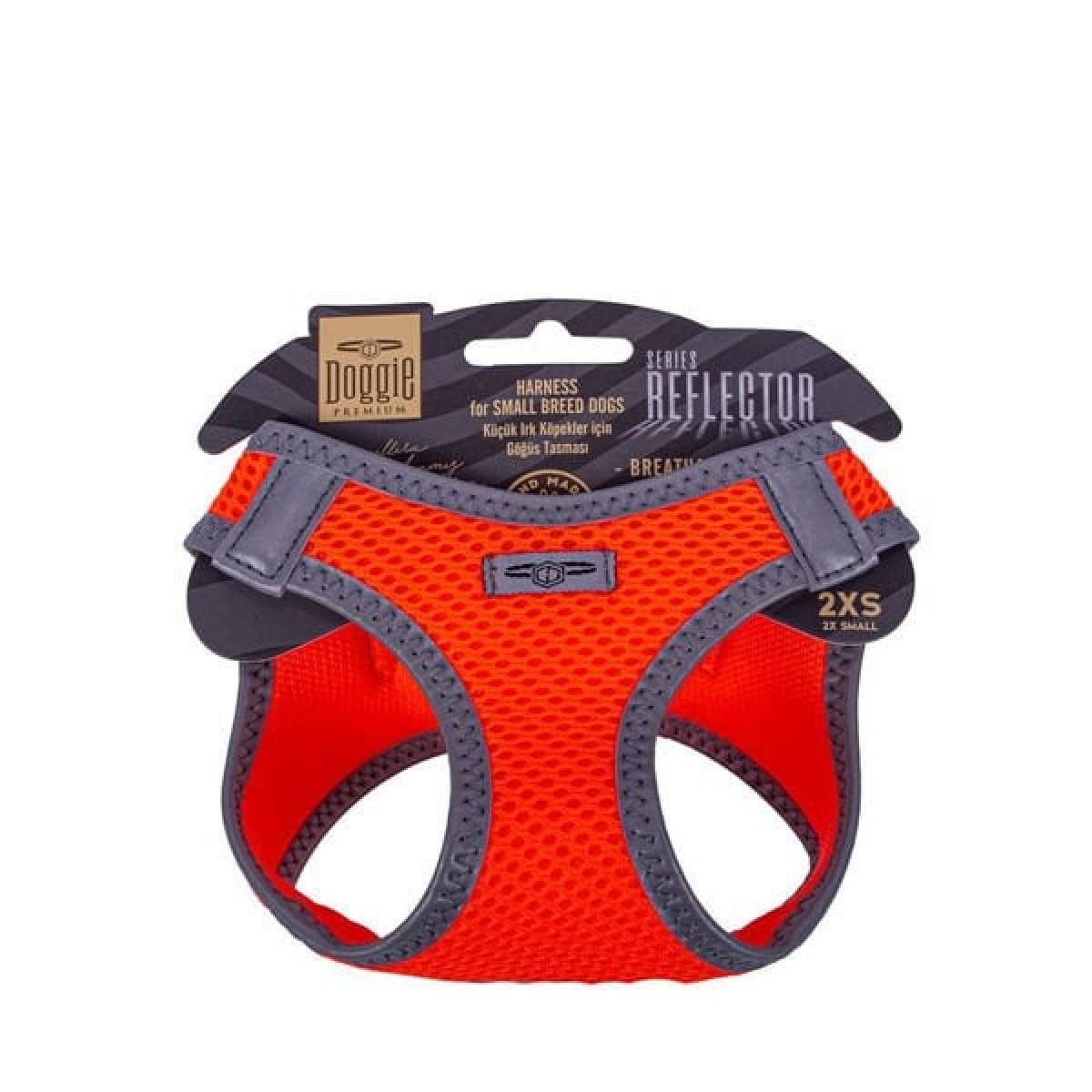 Doggie Havalı Dokuma Reflektör Küçük Irk Köpek Göğüs Tasması Xxsmall Turuncu 26-30 Cm Doggie Havalı Dokuma Reflektör Küçük Irk Köpek Göğüs Tasması Xxsmall Turuncu 26-30 Cm