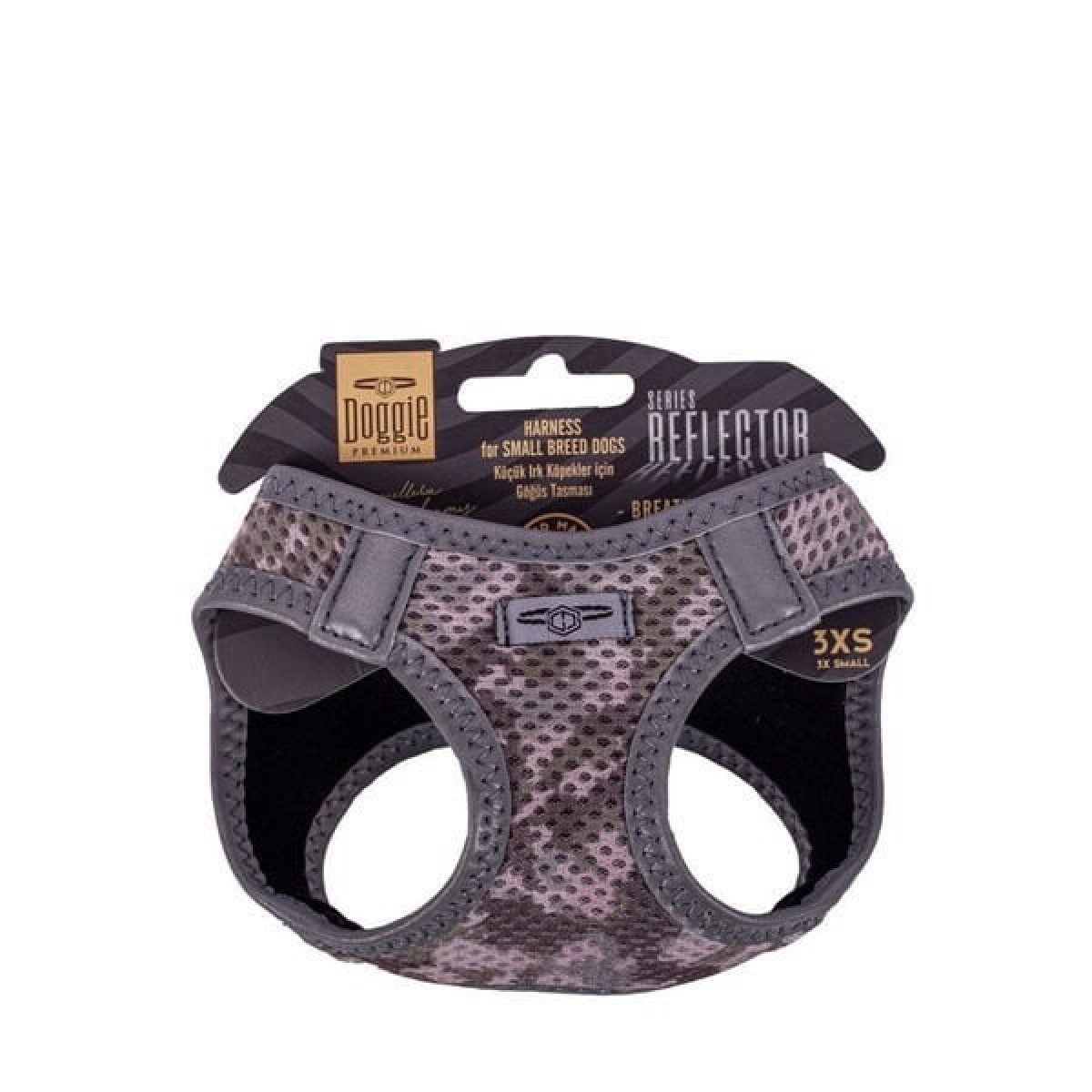 Doggie Havalı Dokuma Reflektör Küçük Irk Köpek Göğüs Tasması Xxxsmall Kamuflaj 22-26 Cm Doggie Havalı Dokuma Reflektör Küçük Irk Köpek Göğüs Tasması Xxxsmall Kamuflaj 22-26 Cm
