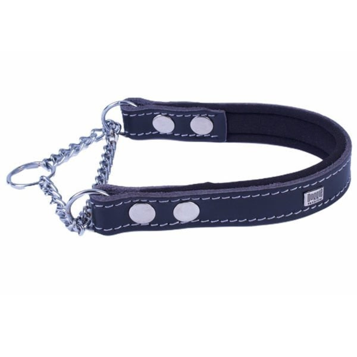 Doggie Konfor Deri Zincirli Köpek Boğma Tasma Medium Siyah 2x35-45 Cm Doggie Konfor Deri Zincirli Köpek Boğma Tasma Medium Siyah 2x35-45 Cm