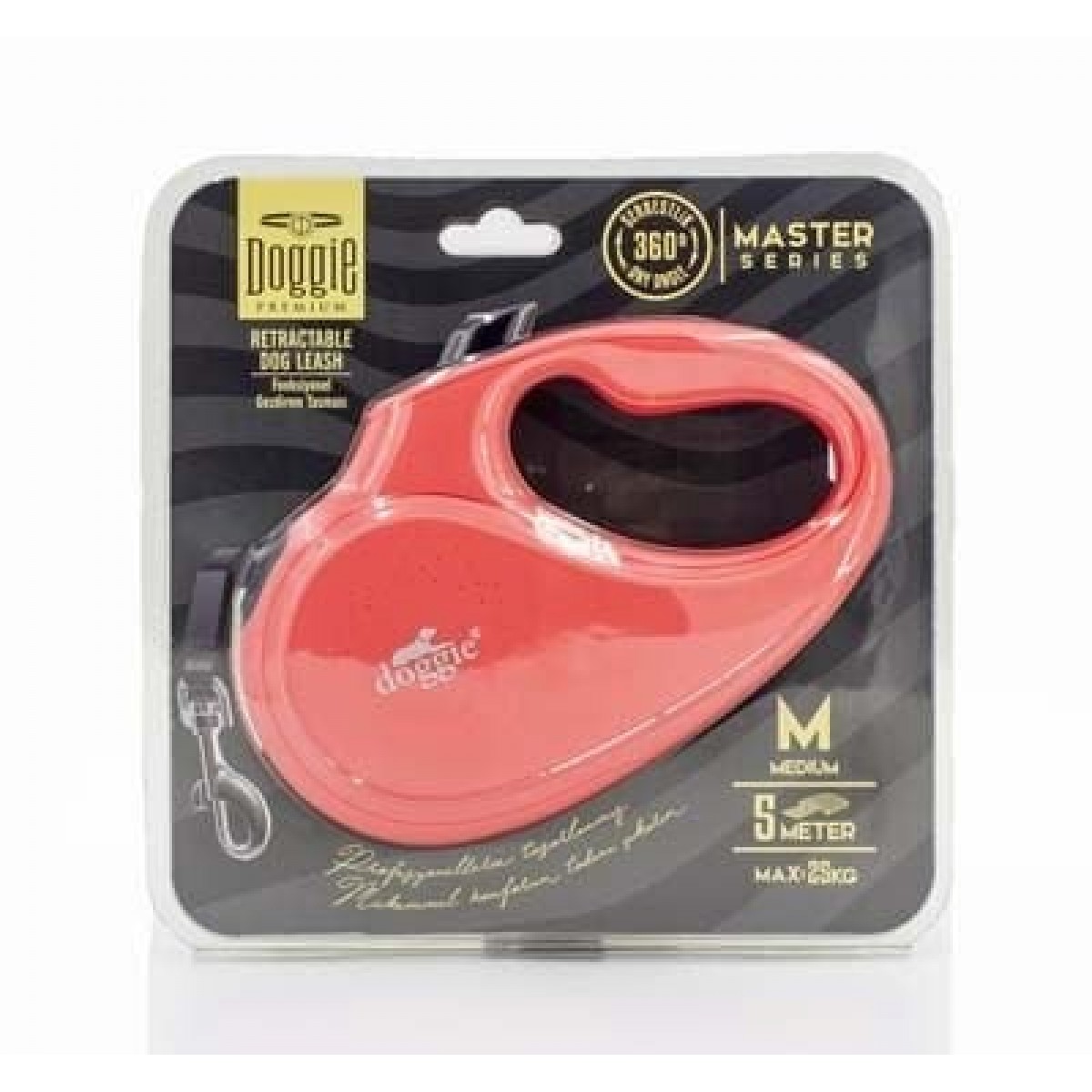Doggie Master Otomatik Köpek Uzatma Tasması Medium Pembe 25 Kg 5 Mt Doggie Master Otomatik Köpek Uzatma Tasması Medium Pembe 25 Kg 5 Mt