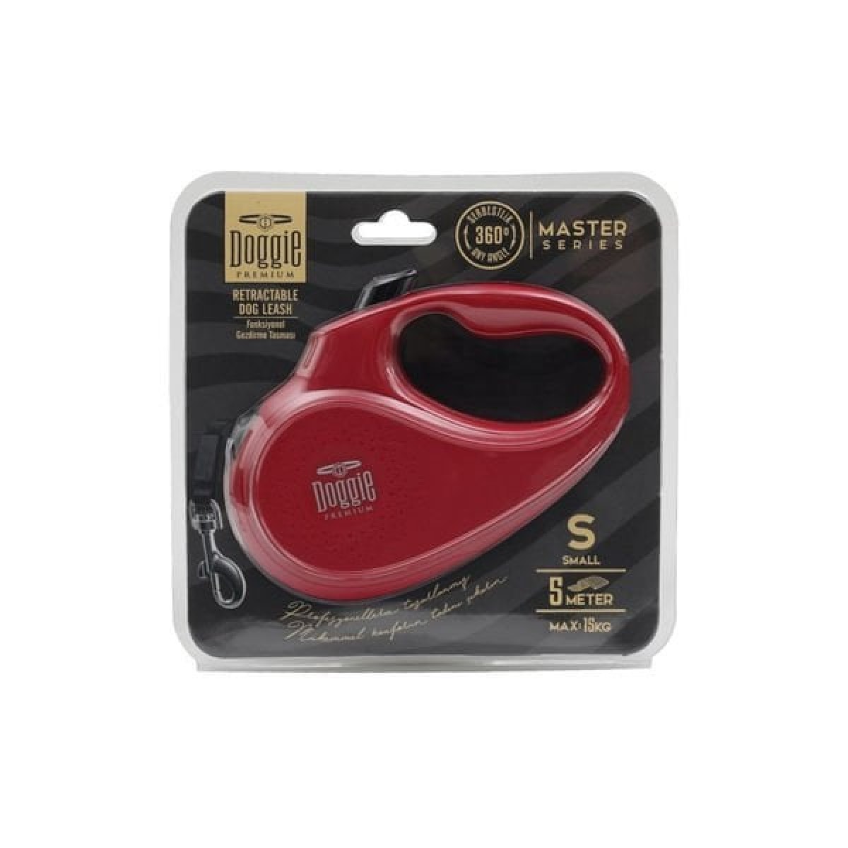 Doggie Master Otomatik Köpek Uzatma Tasması Small Kırmızı 15 Kg 5 Mt Doggie Master Otomatik Köpek Uzatma Tasması Small Kırmızı 15 Kg 5 Mt