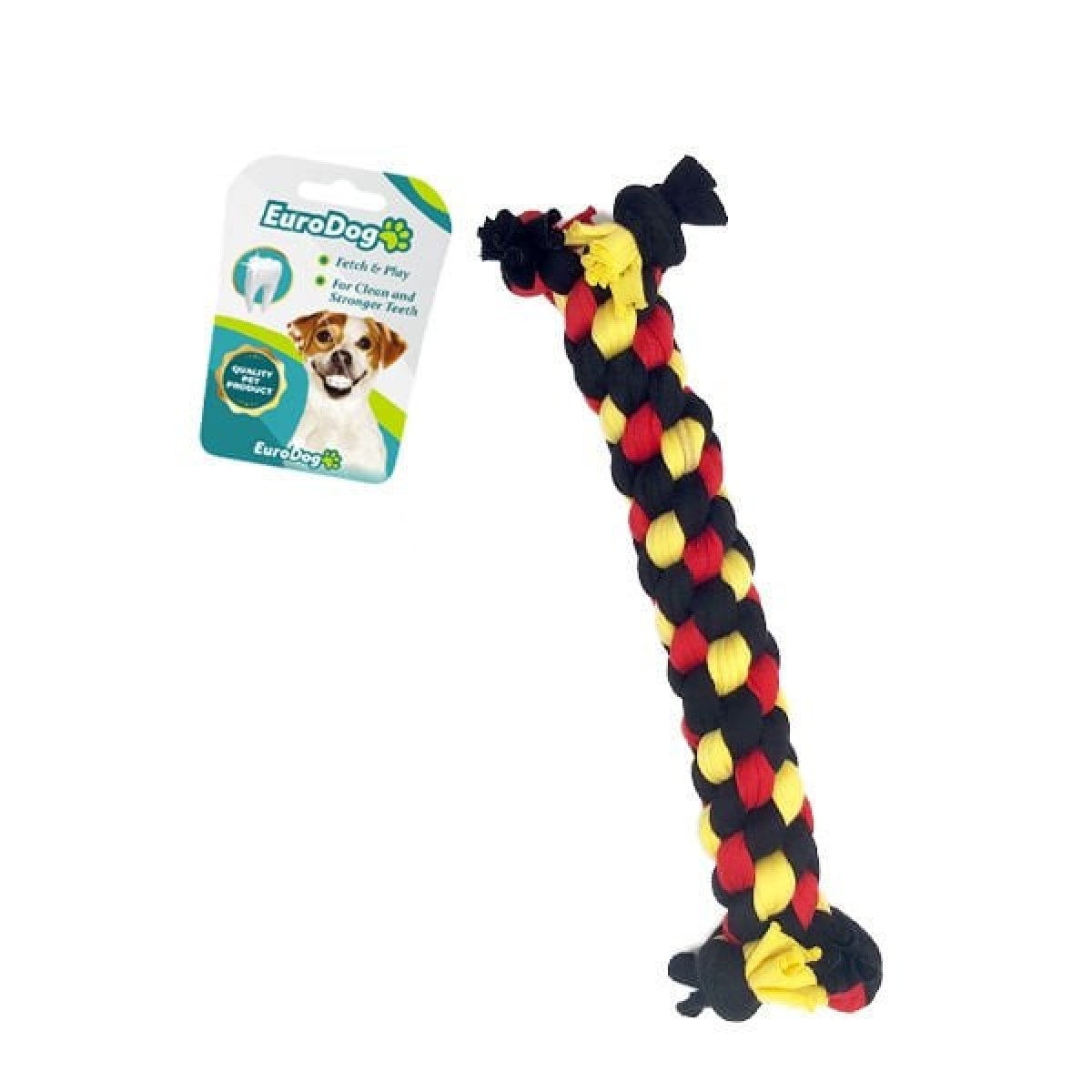 Euro Dog Dumbell Diş İpi Köpek Oyuncağı Sarı/Siyah/Kırmızı 24 Cm Euro Dog Dumbell Diş İpi Köpek Oyuncağı Sarı/Siyah/Kırmızı 24 Cm