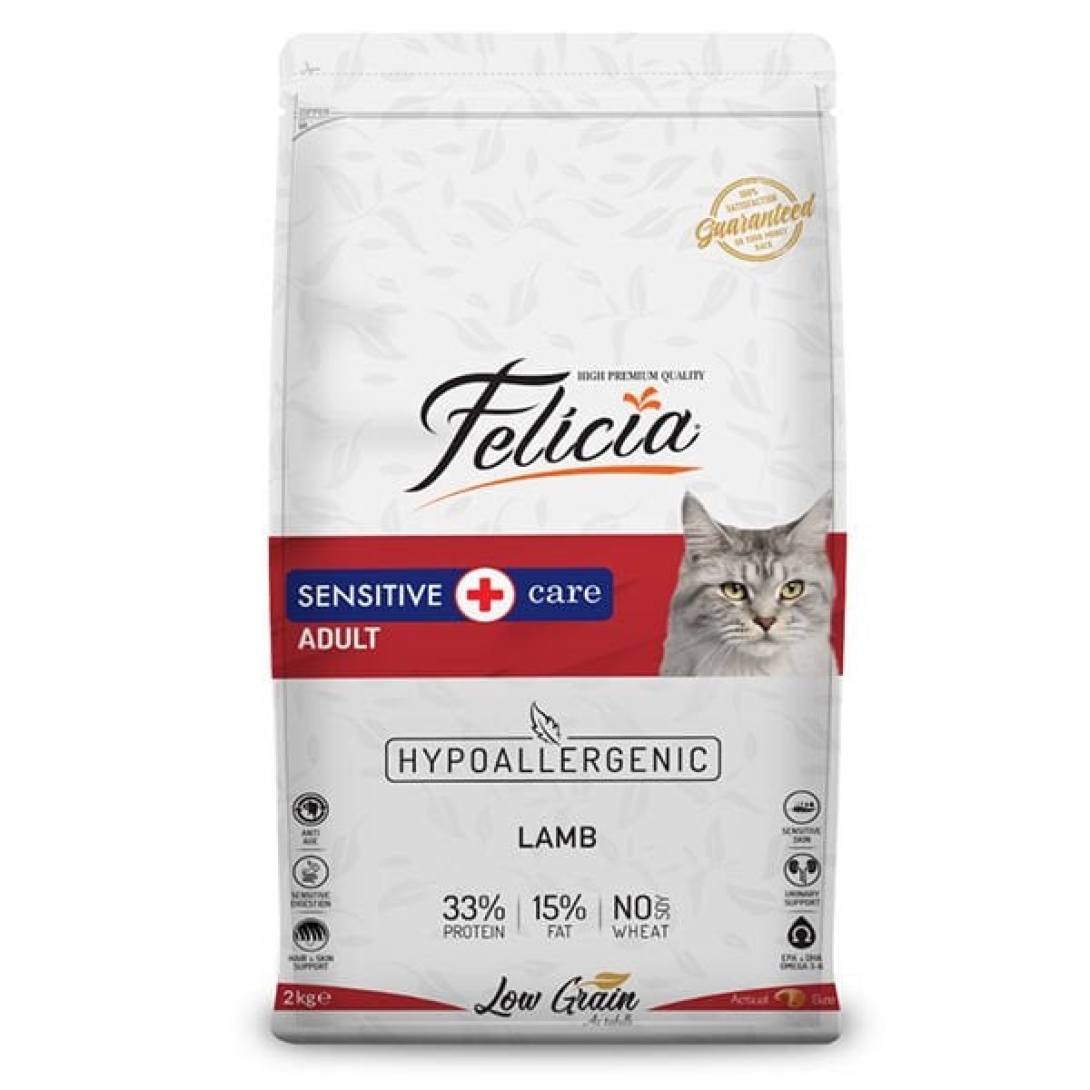 Felicia Düşük Tahıllı Hipoalerjenik Kuzu Etli Yetişkin Kedi Maması 2 Kg Felicia Düşük Tahıllı Hipoalerjenik Kuzu Etli Yetişkin Kedi Maması 2 Kg