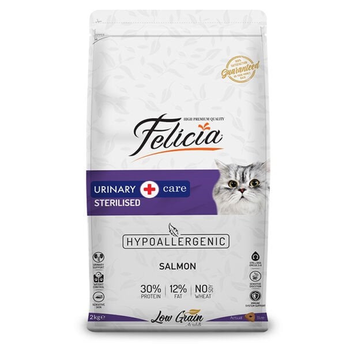 Felicia Düşük Tahıllı Hipoalerjenik Somonlu Kısırlaştırılmış Kedi Maması 2 Kg Felicia Düşük Tahıllı Hipoalerjenik Somonlu Kısırlaştırılmış Kedi Maması 2 Kg