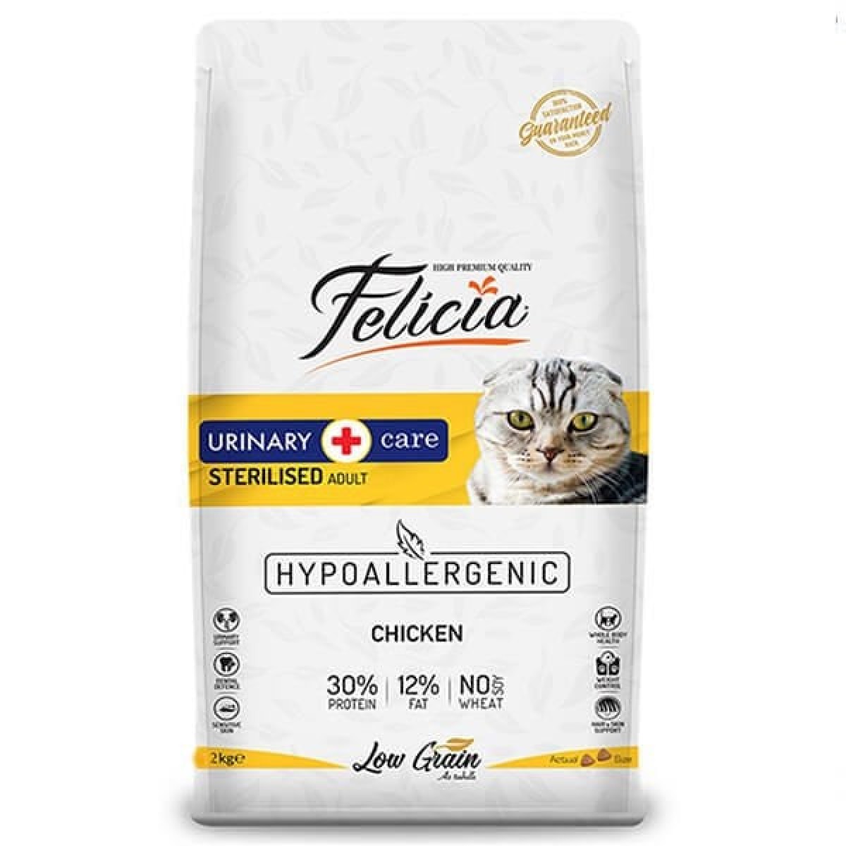 Felicia Düşük Tahıllı Hipoalerjenik Tavuklu Kısırlaştırılmış Kedi Maması 2 Kg Felicia Düşük Tahıllı Hipoalerjenik Tavuklu Kısırlaştırılmış Kedi Maması 2 Kg