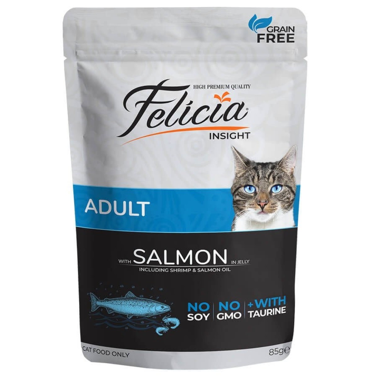 Felicia Tahılsız Somonlu Pouch Yetişkin Konserve Kedi Maması 85 Gr Felicia Tahılsız Somonlu Pouch Yetişkin Konserve Kedi Maması 85 Gr