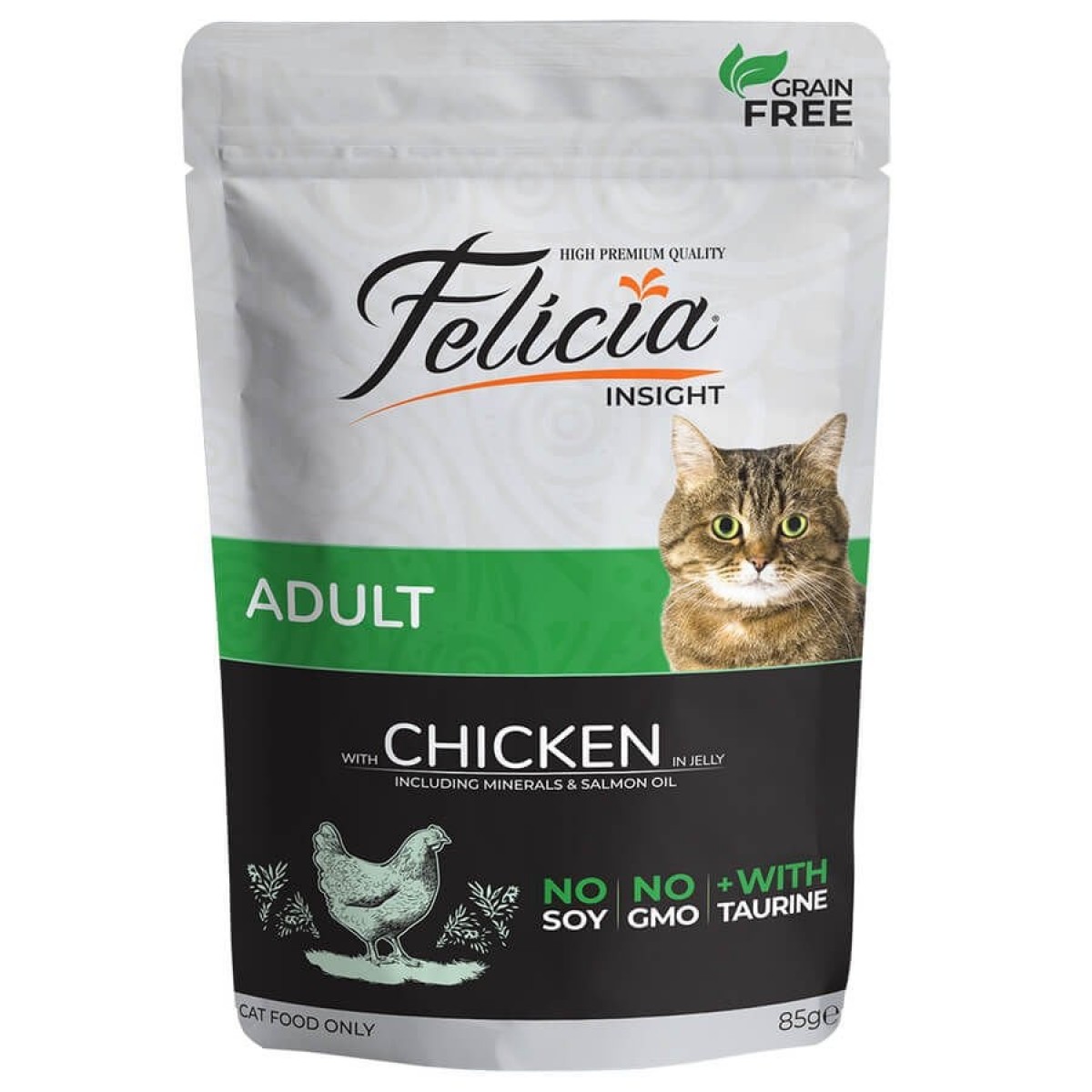 Felicia Tahılsız Tavuklu Pouch Yetişkin Konserve Kedi Maması 85 Gr Felicia Tahılsız Tavuklu Pouch Yetişkin Konserve Kedi Maması 85 Gr