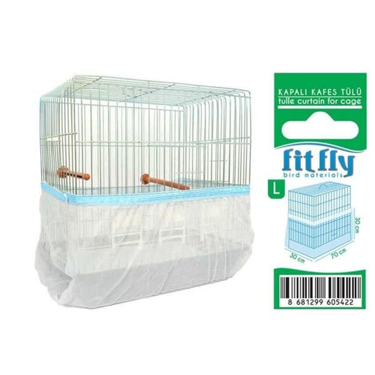 Fit Fly Kapalı Lüx Kuş Kafesi Tülü Large Fit Fly Kapalı Lüx Kuş Kafesi Tülü Large