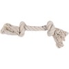 Flamingo İki Düğümlü İp Köpek Oyuncağı Bej Small 22 Cm Flamingo İki Düğümlü İp Köpek Oyuncağı Bej Small 22 Cm