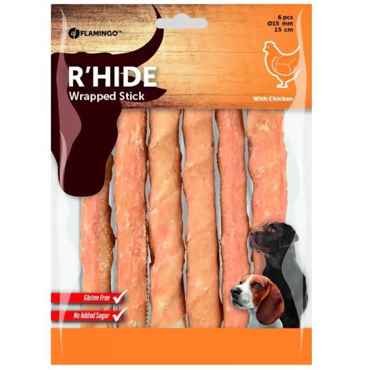 Flamingo Rhide Tavuk Sargılı Stick Köpek Ödül Maması 15 Cm 6 Adet 180 Gr