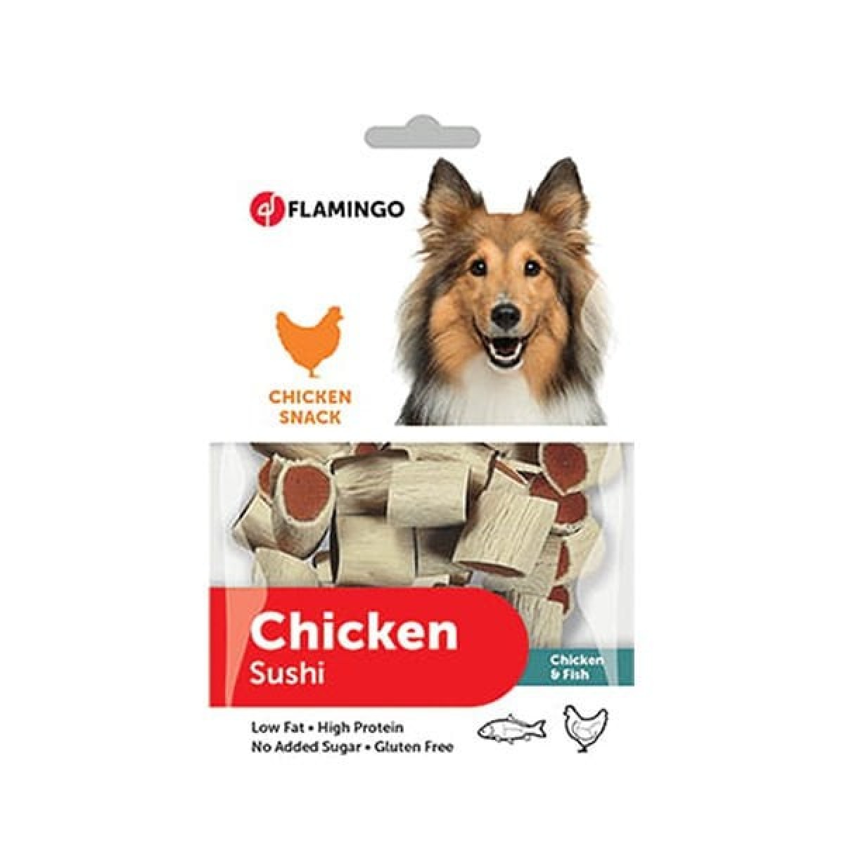 Flamingo Tavuk Suşi Köpek Ödül Maması 85 Gr Flamingo Tavuk Suşi Köpek Ödül Maması 85 Gr