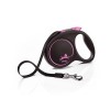 Flexi Black Design Şerit Otomatik Köpek Gezdirme Tasması Pembe/Siyah Medium 5 Mt Flexi Black Design Şerit Otomatik Köpek Gezdirme Tasması Pembe/Siyah Medium 5 Mt