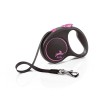 Flexi Black Design Şerit Otomatik Köpek Gezdirme Tasması Pembe/Siyah Small 5 Mt Flexi Black Design Şerit Otomatik Köpek Gezdirme Tasması Pembe/Siyah Small 5 Mt