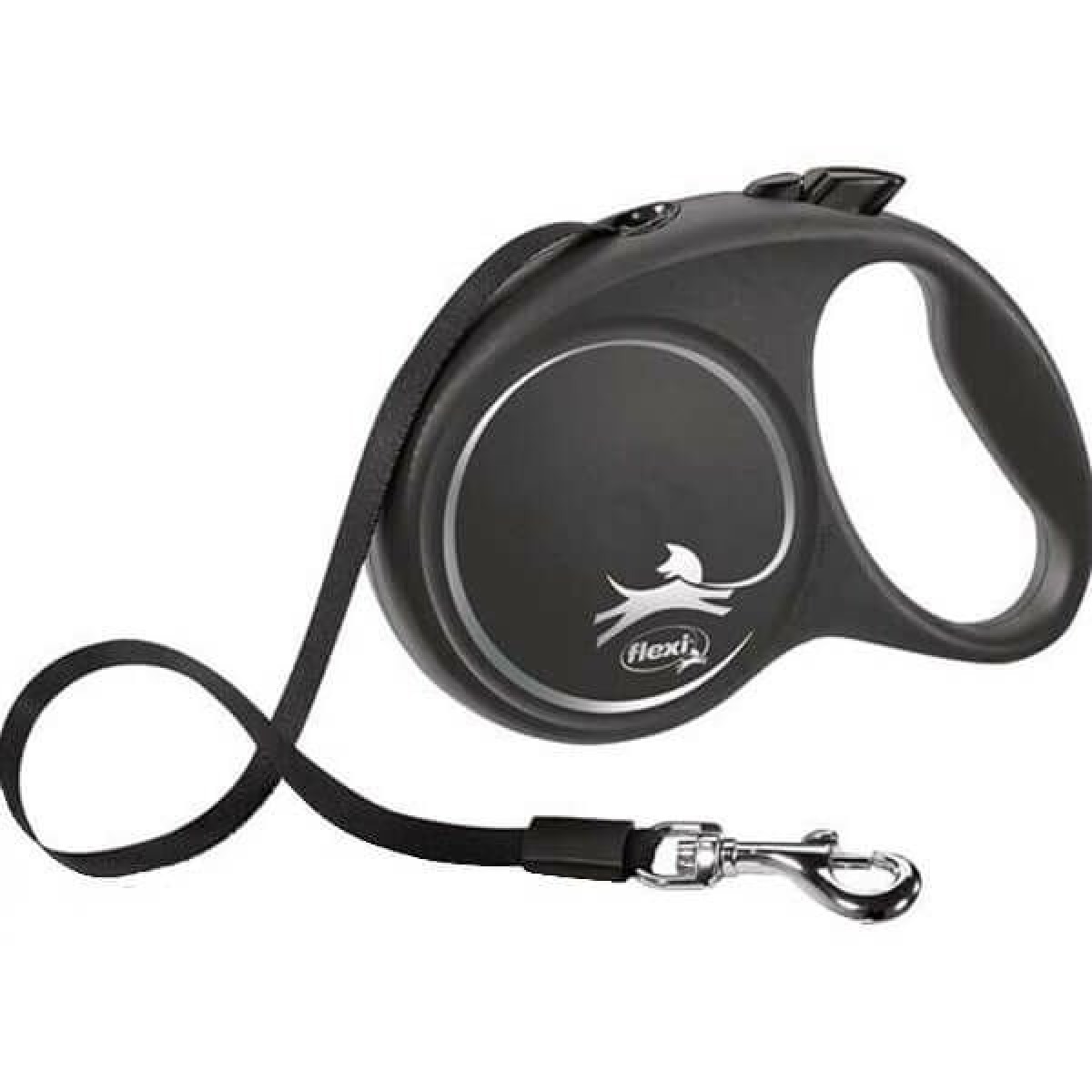 Flexi Black Design Şerit Otomatik Köpek Gezdirme Tasması Siyah Large 5 Mt Flexi Black Design Şerit Otomatik Köpek Gezdirme Tasması Siyah Large 5 Mt