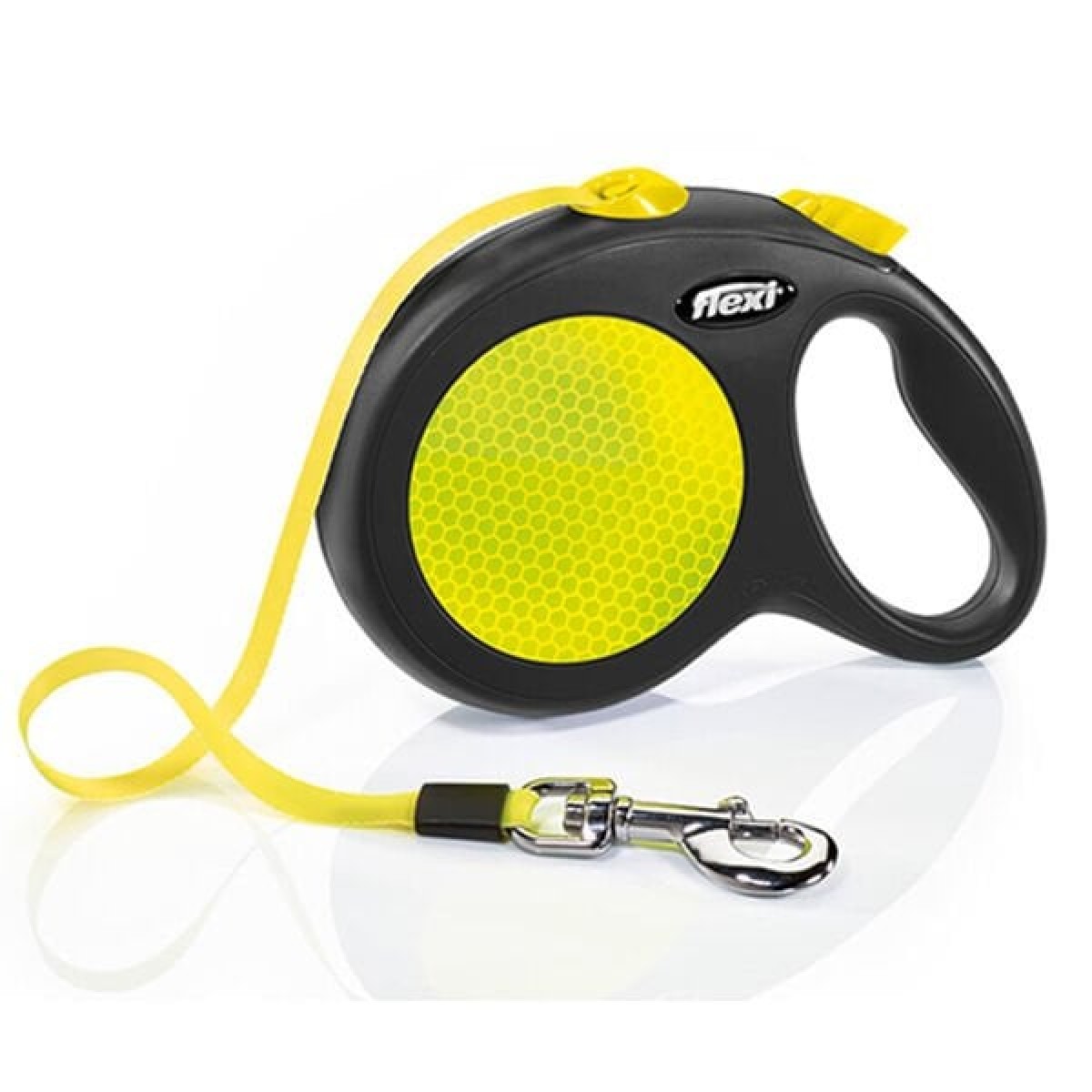 Flexi Neon Reflektörlü Şerit Otomatik Köpek Gezdirme Tasması Large Siyah 5 Mt Flexi Neon Reflektörlü Şerit Otomatik Köpek Gezdirme Tasması Large Siyah 5 Mt