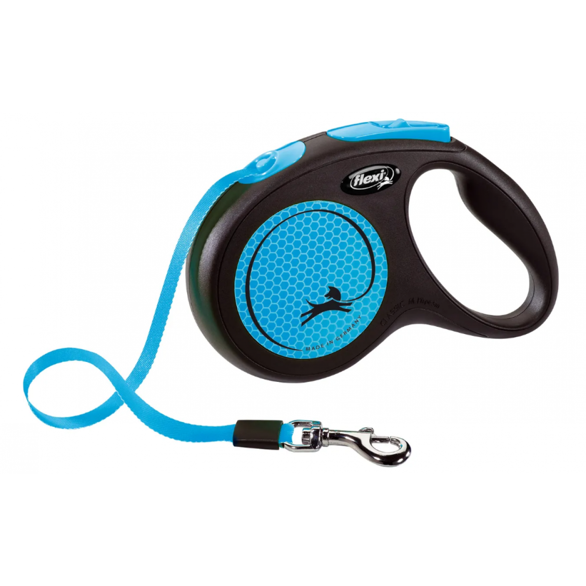 Flexi Neon Reflektörlü Şerit Otomatik Köpek Gezdirme Tasması Mavi Medium 5 Mt Flexi Neon Reflektörlü Şerit Otomatik Köpek Gezdirme Tasması Mavi Medium 5 Mt