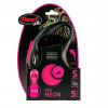 Flexi Neon Reflektörlü Şerit Otomatik Köpek Gezdirme Tasması Pembe Small 5 Mt Flexi Neon Reflektörlü Şerit Otomatik Köpek Gezdirme Tasması Pembe Small 5 Mt