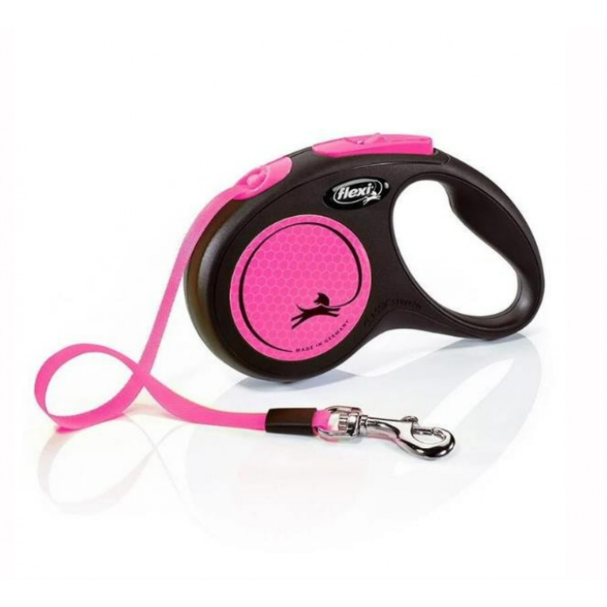 Flexi Neon Reflektörlü Şerit Otomatik Köpek Gezdirme Tasması Pembe Small 5 Mt Flexi Neon Reflektörlü Şerit Otomatik Köpek Gezdirme Tasması Pembe Small 5 Mt
