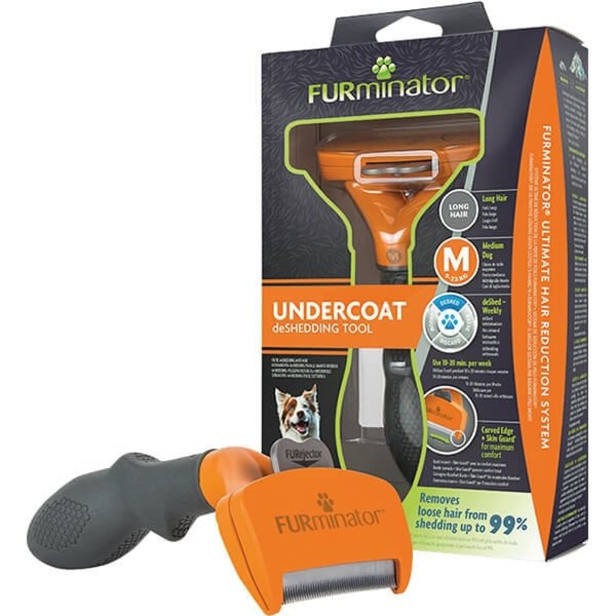Furminator Kolay Temizlenen Uzun Tüylü Köpek Tüy Tarağı Medium Furminator Kolay Temizlenen Uzun Tüylü Köpek Tüy Tarağı Medium