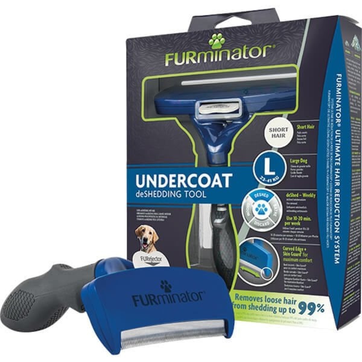 Furminator Temizlenebilir Kısa Tüylü Köpek Tüy Tarağı Large Furminator Temizlenebilir Kısa Tüylü Köpek Tüy Tarağı Large
