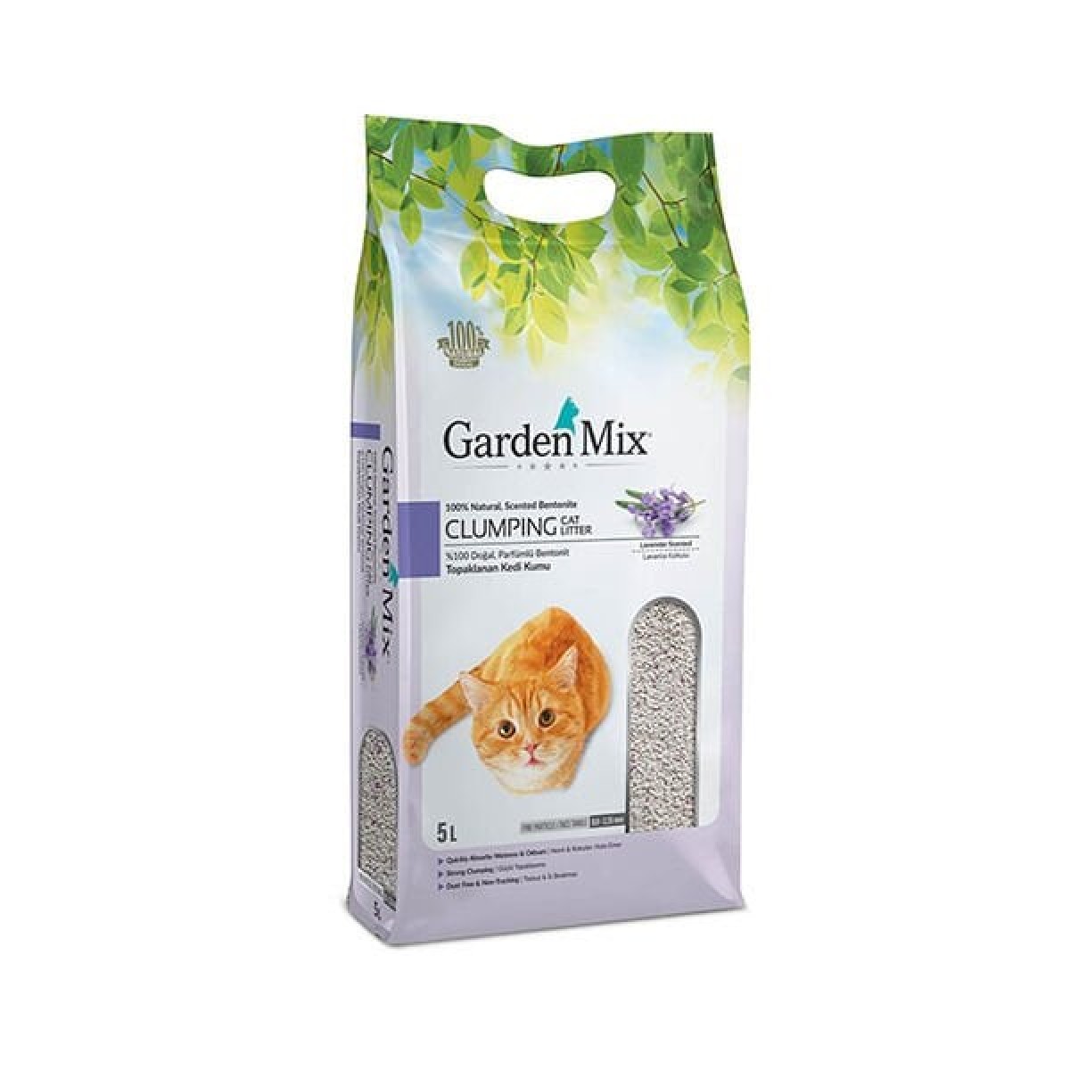 Garden Mix Bentonit İnce Taneli Lavanta Kokulu Kedi Kumu 5 Lt Garden Mix Bentonit İnce Taneli Lavanta Kokulu Kedi Kumu 5 Lt