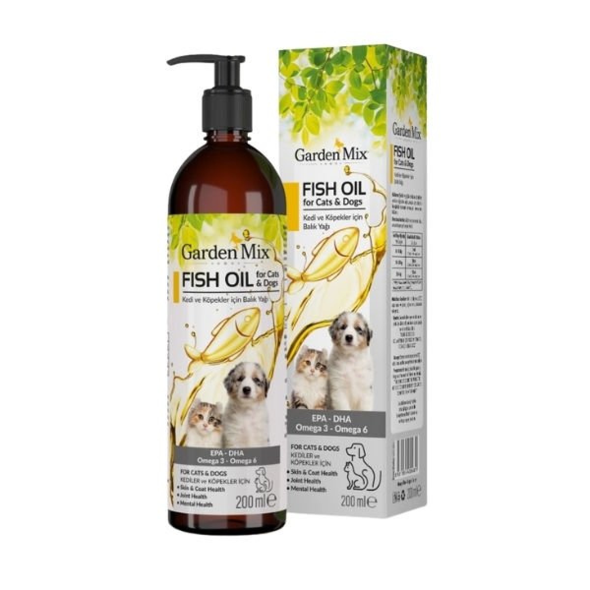 Garden Mix Deri ve Tüy Sağlığı için Kedi ve Köpek Somon Yağı 200 Ml Garden Mix Deri ve Tüy Sağlığı için Kedi ve Köpek Somon Yağı 200 Ml