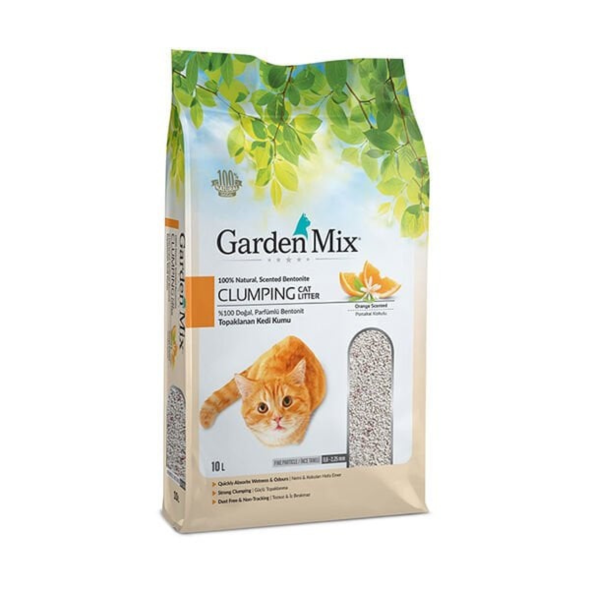 Garden Mix İnce Taneli Portakal Kokulu Kedi Kumu 10 Lt Garden Mix İnce Taneli Portakal Kokulu Kedi Kumu 10 Lt