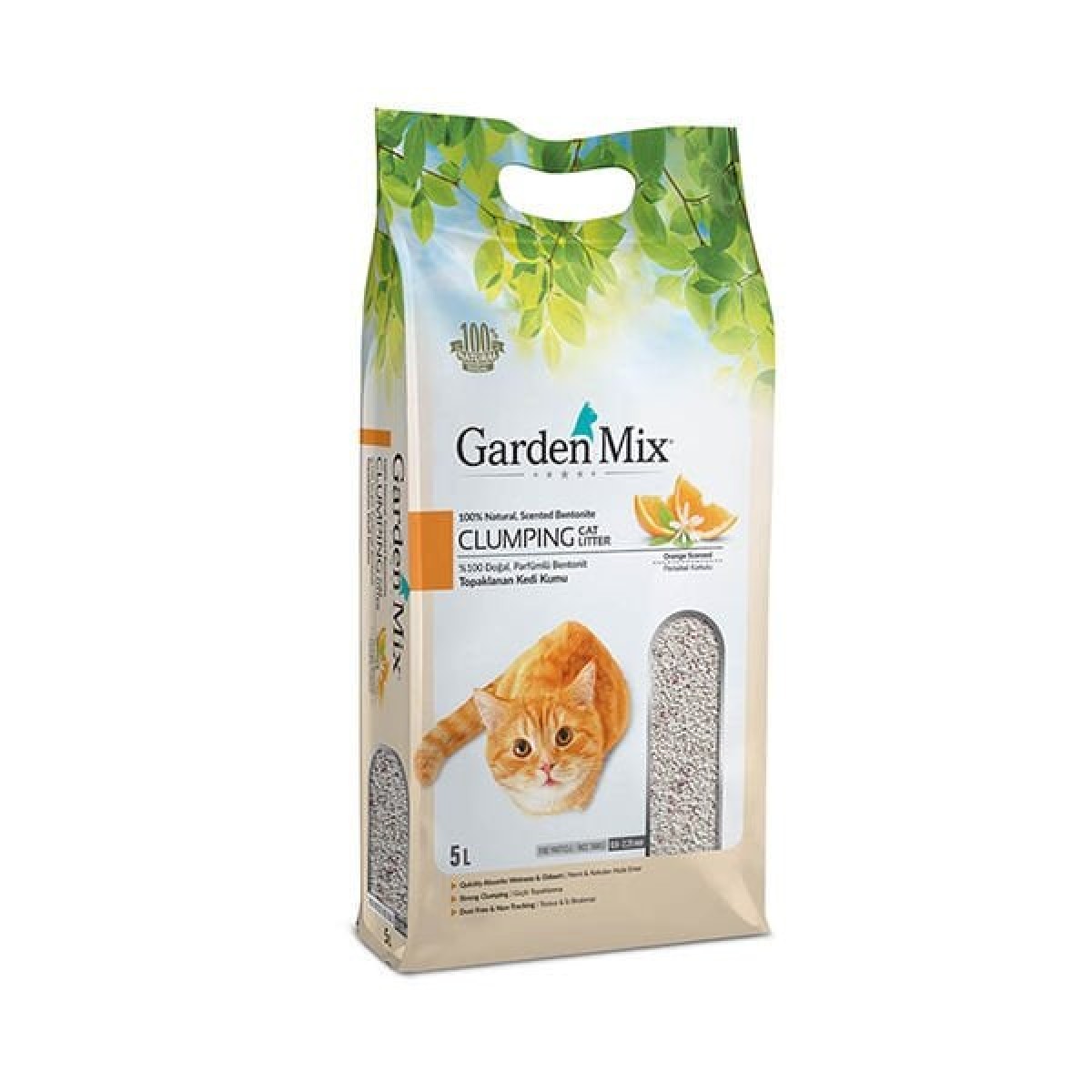 Garden Mix İnce Taneli Portakal Kokulu Kedi Kumu 5 Lt Garden Mix İnce Taneli Portakal Kokulu Kedi Kumu 5 Lt