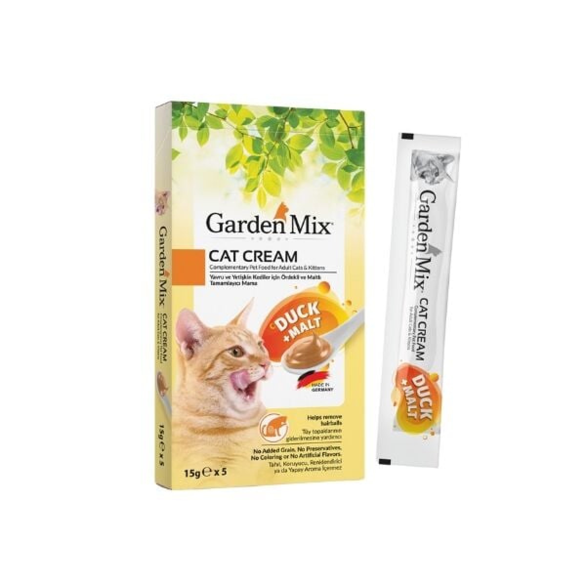 Garden Mix Malt ve Ördekli Sıvı Kedi Ödül Maması 15 Gr 5 Adet Garden Mix Malt ve Ördekli Sıvı Kedi Ödül Maması 15 Gr 5 Adet