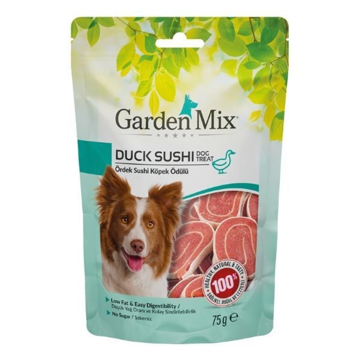 Garden Mix Ördekli Sushi Düşük Yağlı Şekersiz Köpek Ödül Maması 75 Gr Garden Mix Ördekli Sushi Düşük Yağlı Şekersiz Köpek Ödül Maması 75 Gr