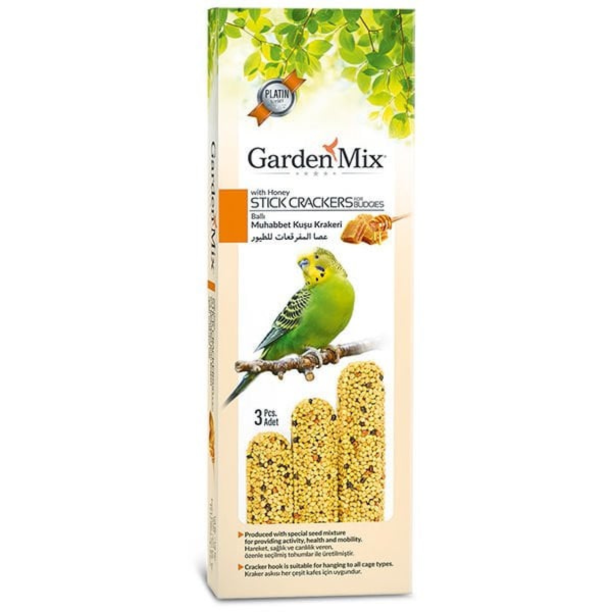 Garden Mix Platin Ballı Kuş Krakeri 3 Adet Garden Mix Platin Ballı Kuş Krakeri 3 Adet