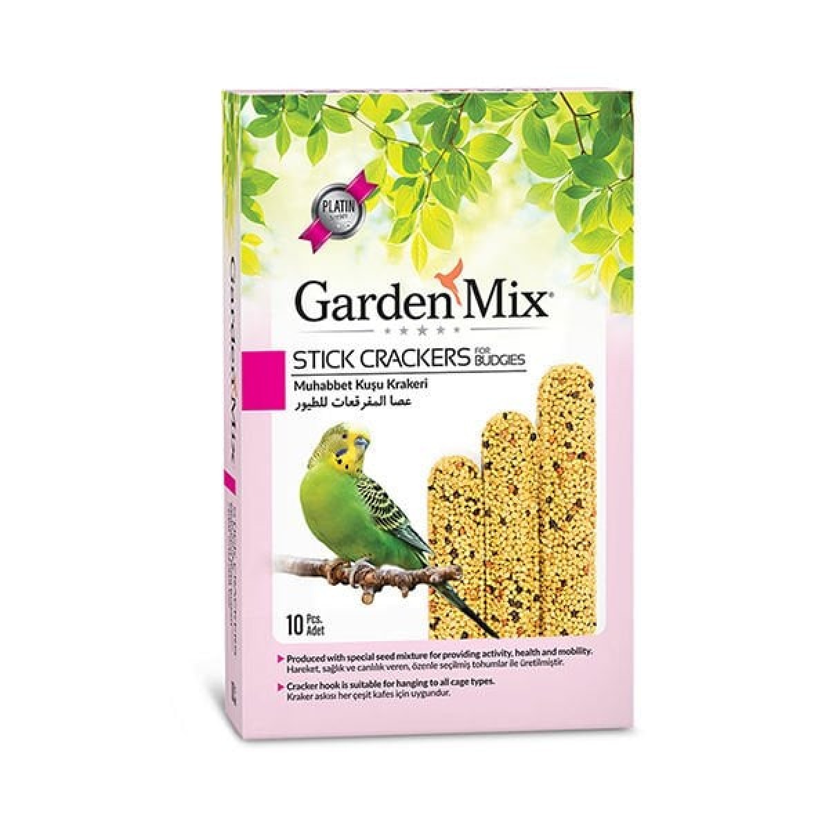 Garden Mix Platin Muhabbet Kuşu Krakeri 10 Adet Garden Mix Platin Muhabbet Kuşu Krakeri 10 Adet