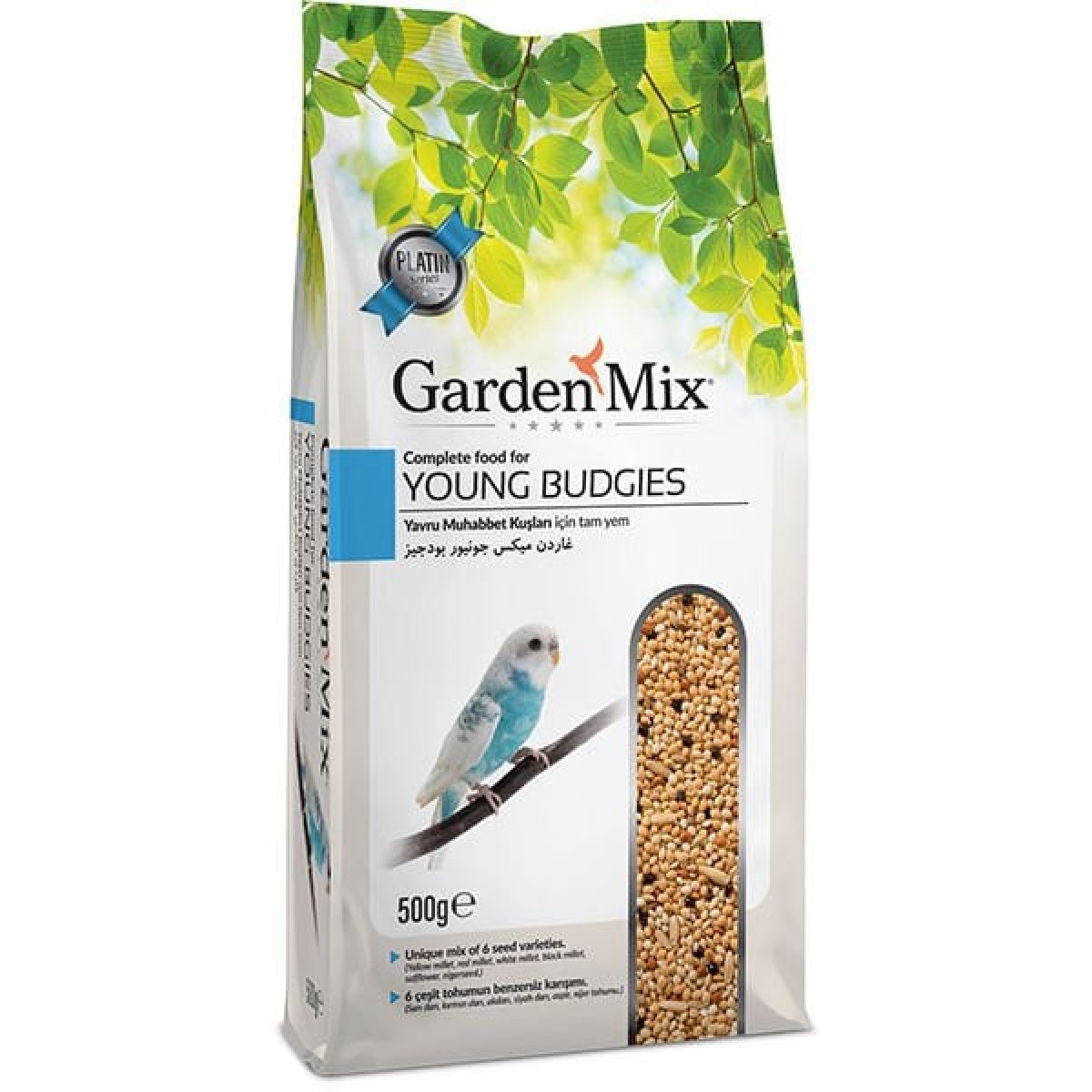 Garden Mix Platin Yavru Muhabbet Kuş Yemi 500 Gr Garden Mix Platin Yavru Muhabbet Kuş Yemi 500 Gr