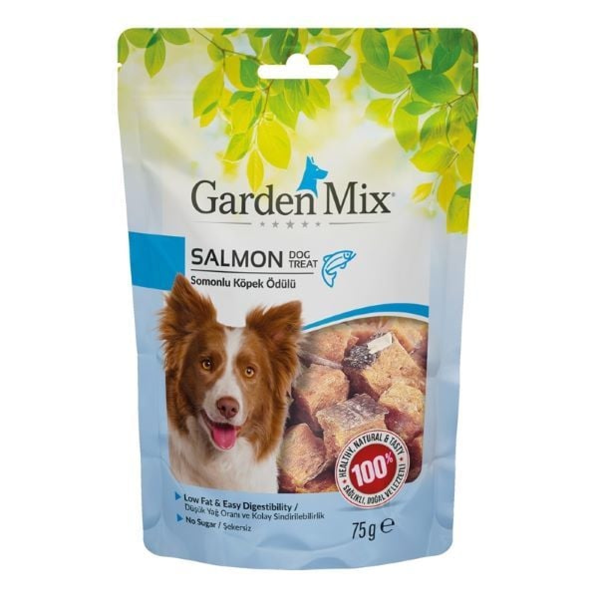 Garden Mix Somonlu Düşük Yağlı Şekersiz Köpek Ödül Maması 75 Gr Garden Mix Somonlu Düşük Yağlı Şekersiz Köpek Ödül Maması 75 Gr