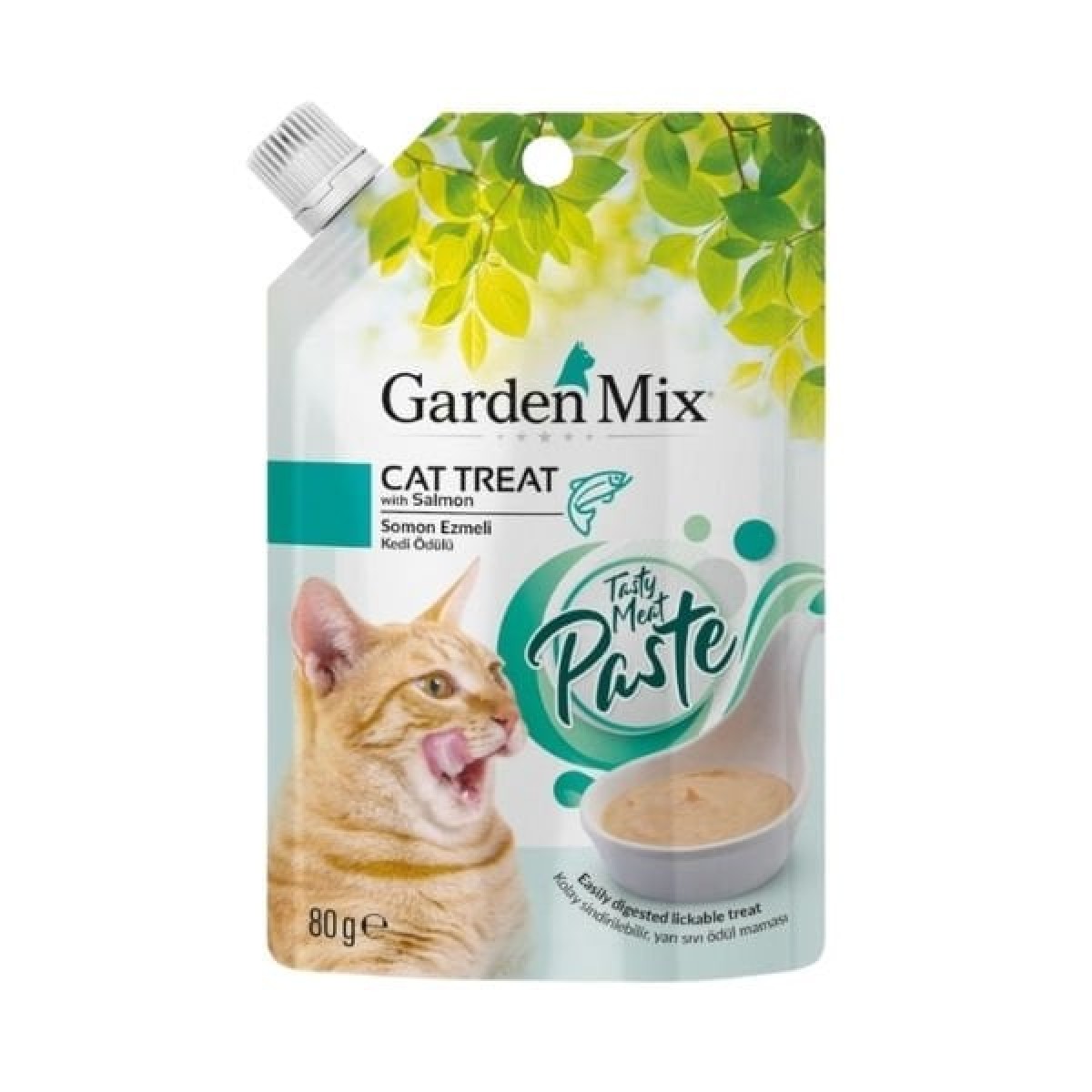 Garden Mix Somonlu Ezme Sıvı Kedi Ödül Maması 80 Gr Garden Mix Somonlu Ezme Sıvı Kedi Ödül Maması 80 Gr