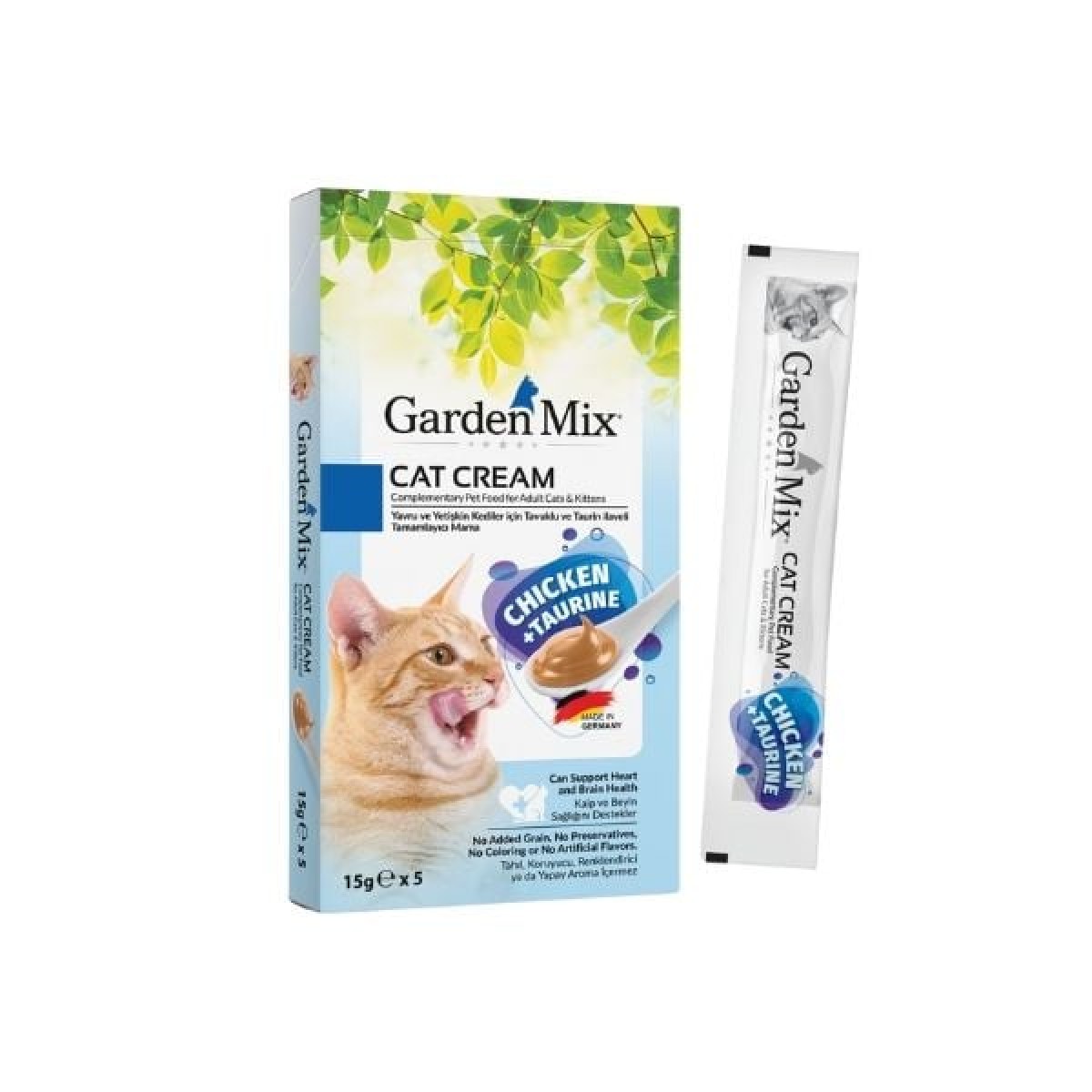 Garden Mix Taurin ve Tavuklu Sıvı Kedi Ödül Maması 15 Gr 5 Adet Garden Mix Taurin ve Tavuklu Sıvı Kedi Ödül Maması 15 Gr 5 Adet