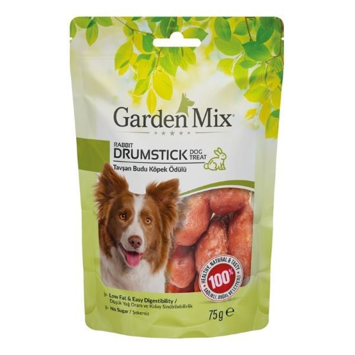 Garden Mix Tavşan Budu Düşük Yağlı Şekersiz Köpek Ödül Maması 75 Gr Garden Mix Tavşan Budu Düşük Yağlı Şekersiz Köpek Ödül Maması 75 Gr