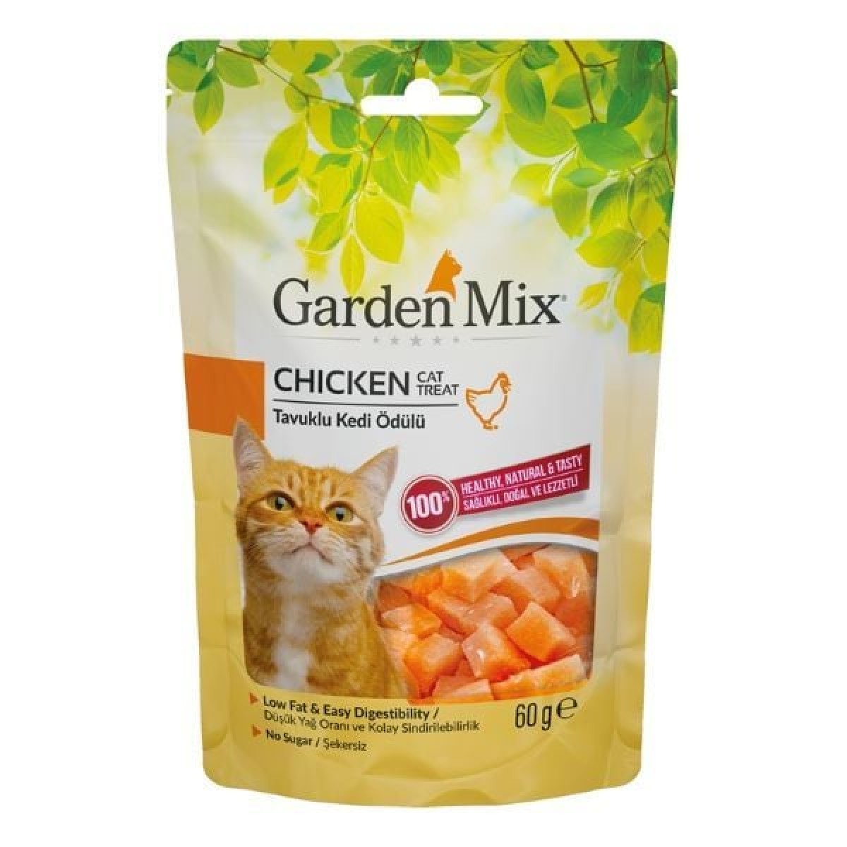 Garden Mix Tavuklu Düşük Yağlı Şekersiz Kedi Ödül Maması 60 Gr Garden Mix Tavuklu Düşük Yağlı Şekersiz Kedi Ödül Maması 60 Gr