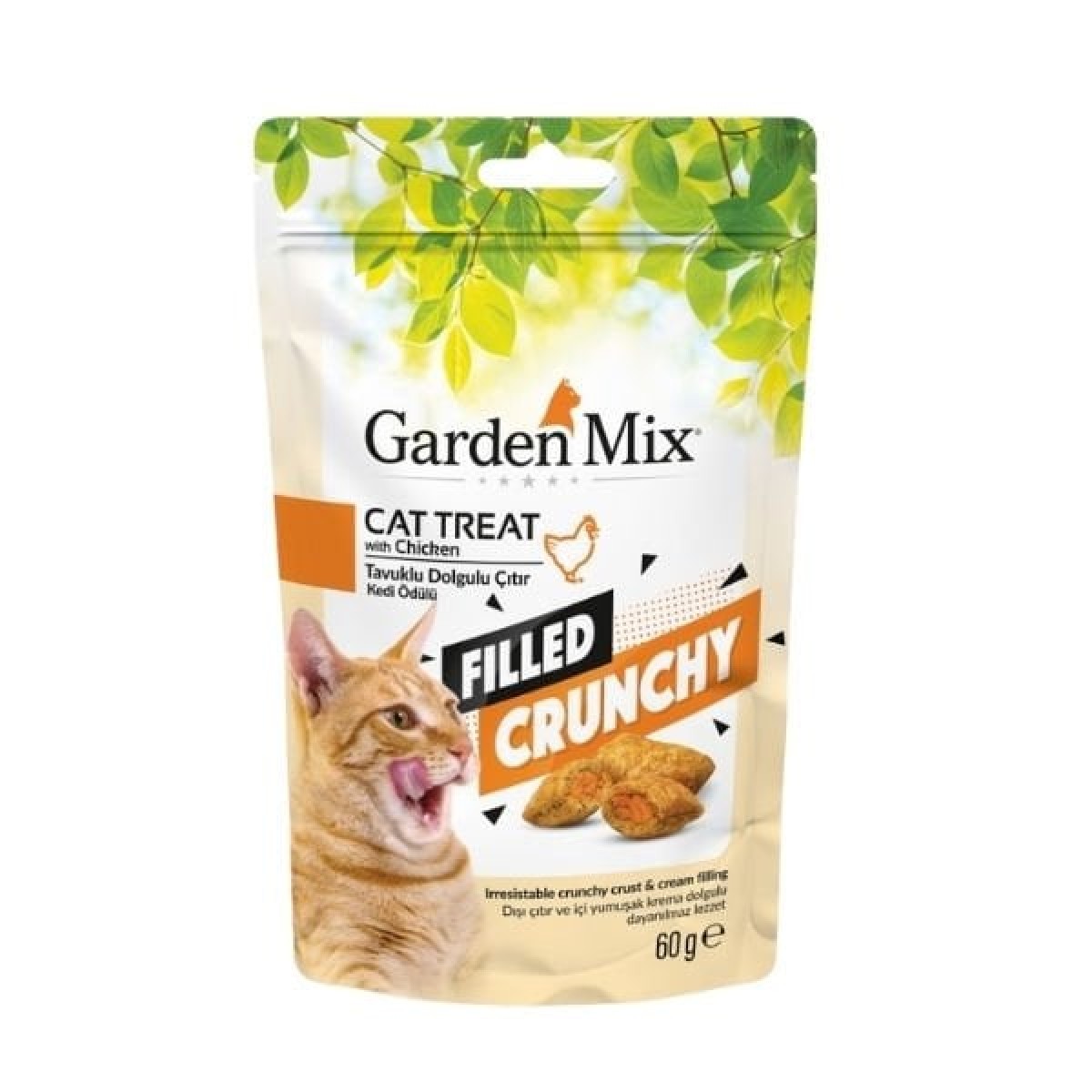 Garden Mix Tavuklu İçi Dolgulu Kedi Ödül Maması 60 Gr Garden Mix Tavuklu İçi Dolgulu Kedi Ödül Maması 60 Gr