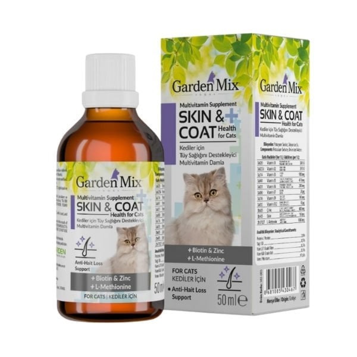 Garden Mix Tüy Sağlığı için Kedi Damlası 50 Ml Garden Mix Tüy Sağlığı için Kedi Damlası 50 Ml