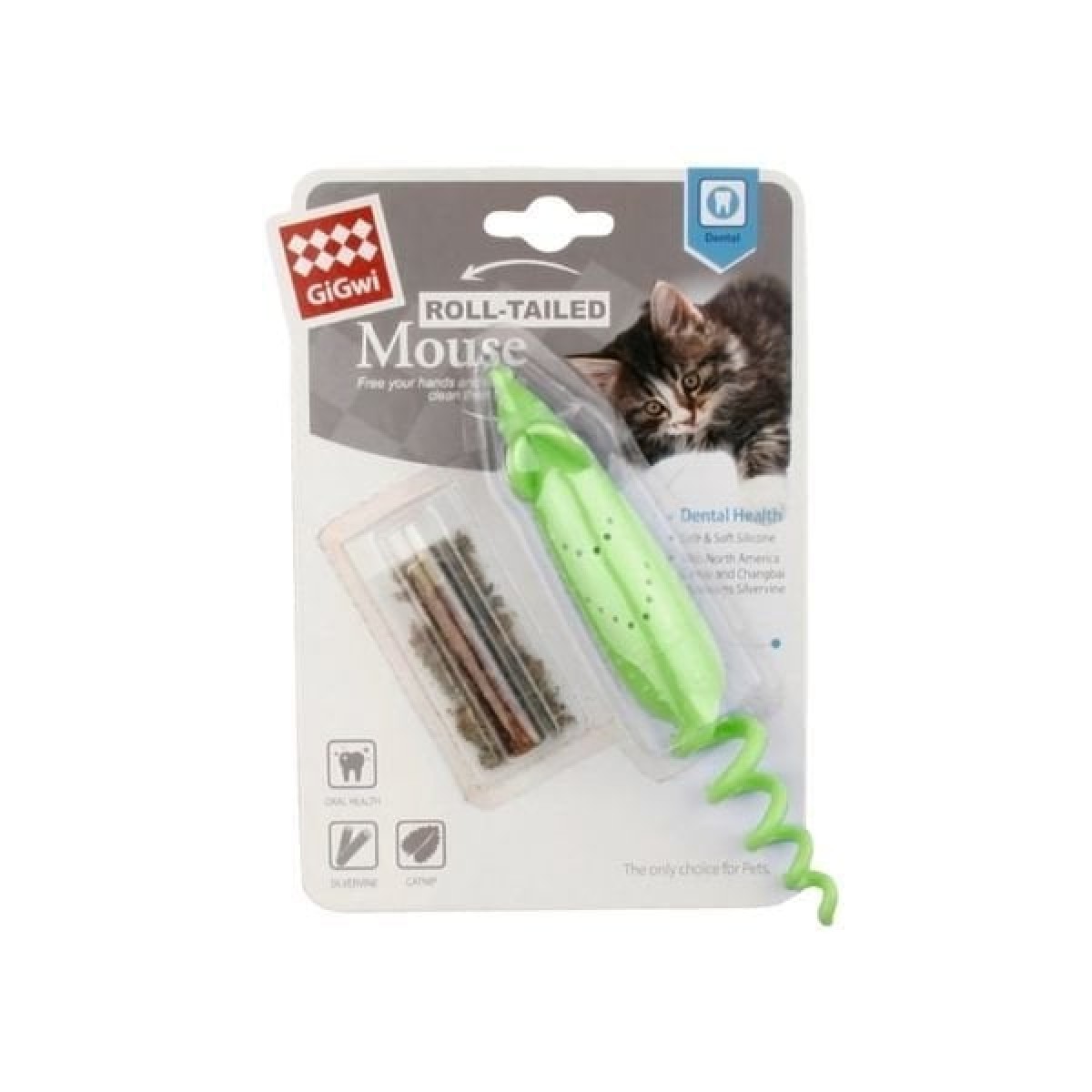 Gigwi Fare Şeklinde Catnipli Plastik Kedi Oyuncağı 16 Cm Yeşil Gigwi Fare Şeklinde Catnipli Plastik Kedi Oyuncağı 16 Cm Yeşil