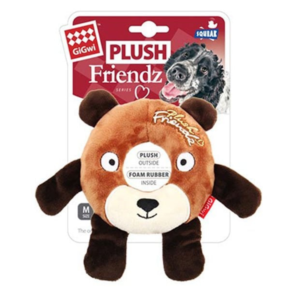 Gigwi Plush Friendz Simit Ayı Peluş Köpek Oyuncağı Gigwi Plush Friendz Simit Ayı Peluş Köpek Oyuncağı